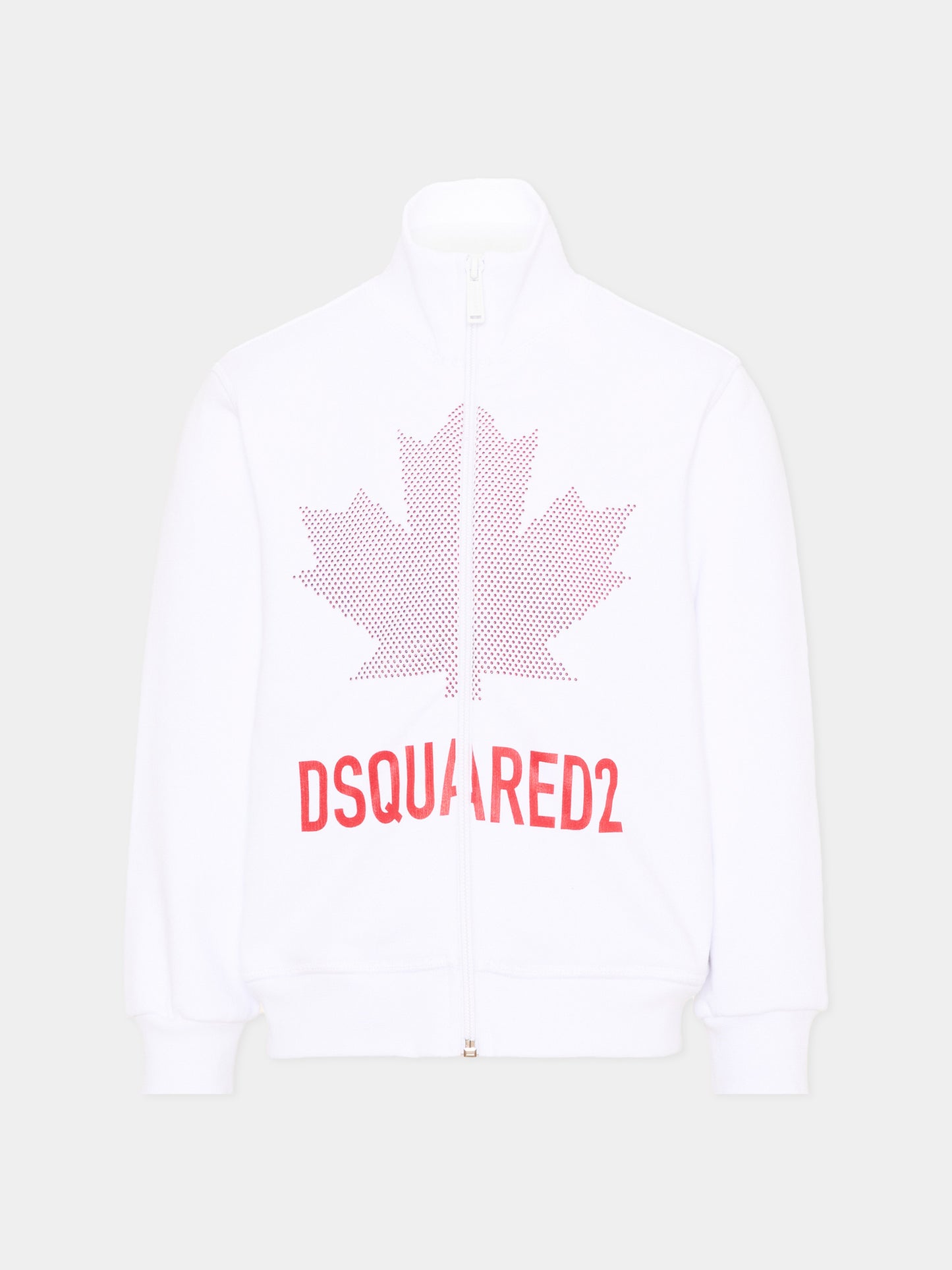 Felpa bianca per bambino con logo,Dsquared2,DQ3432 D0AJ6 DQ100