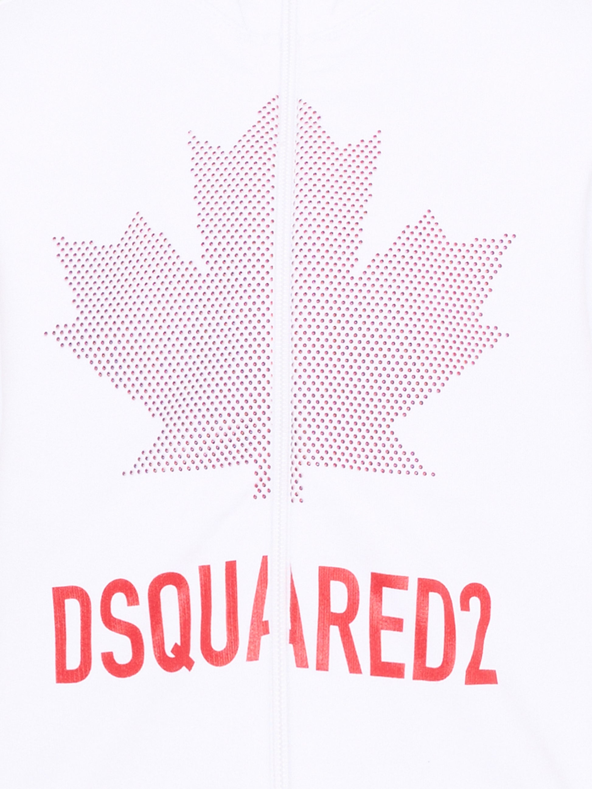 Felpa bianca per bambino con logo,Dsquared2,DQ3432 D0AJ6 DQ100