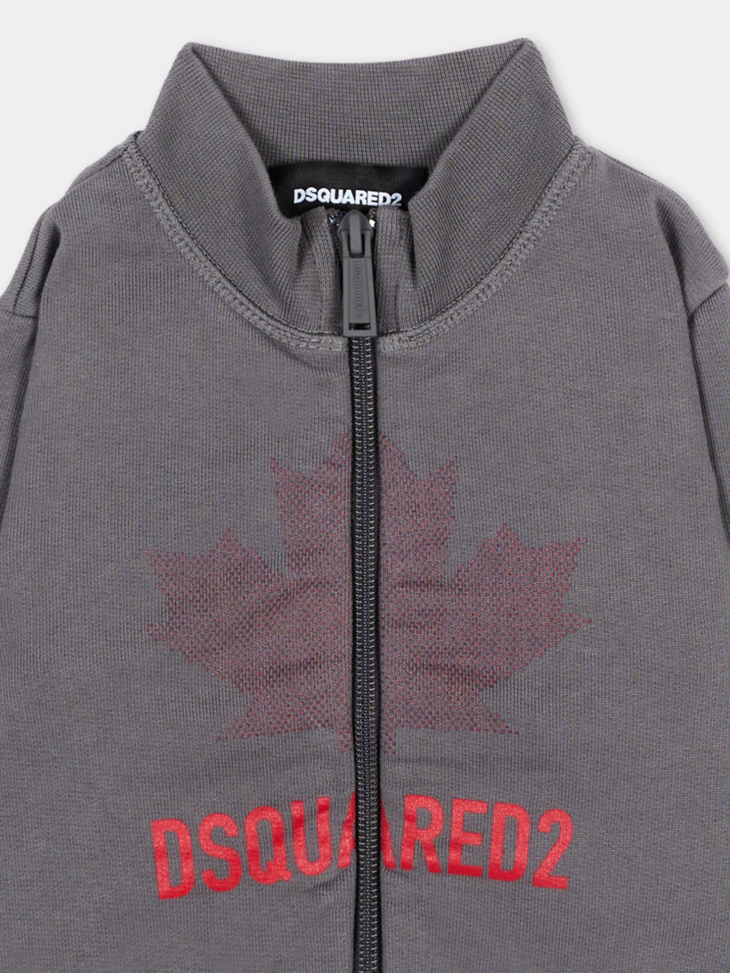 Felpa grigia per neonato con logo,Dsquared2,DQ3504 D0AJ6 DQ913