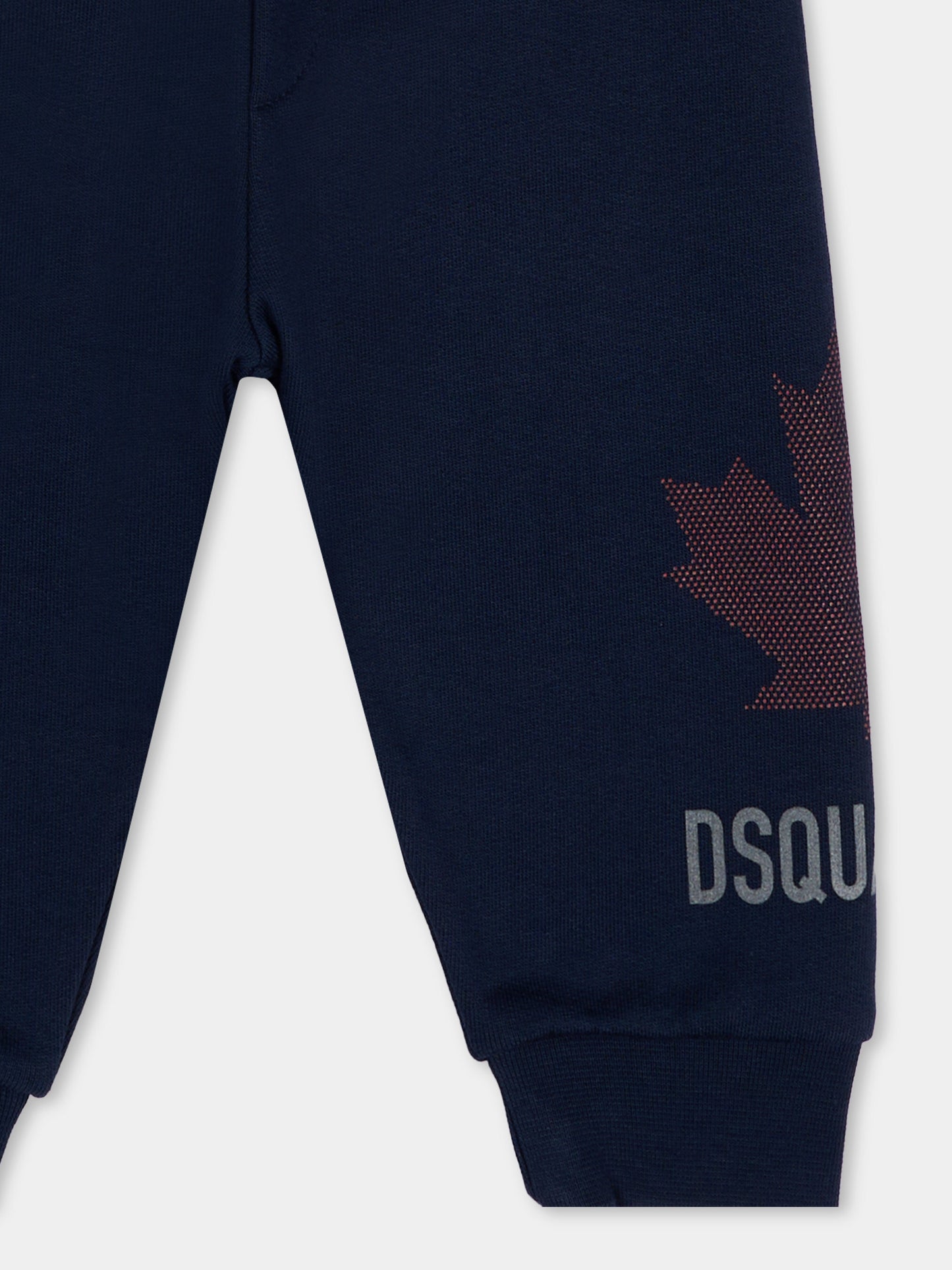Pantaloni sportivi blu per neonati con logo,Dsquared2,DQ3505 D0AJ6 DQ864