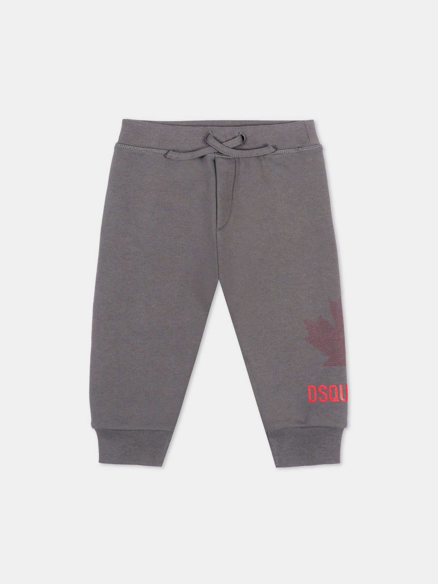 Pantaloni sportivi grigi per neonati con logo,Dsquared2,DQ3505 D0AJ6 DQ913