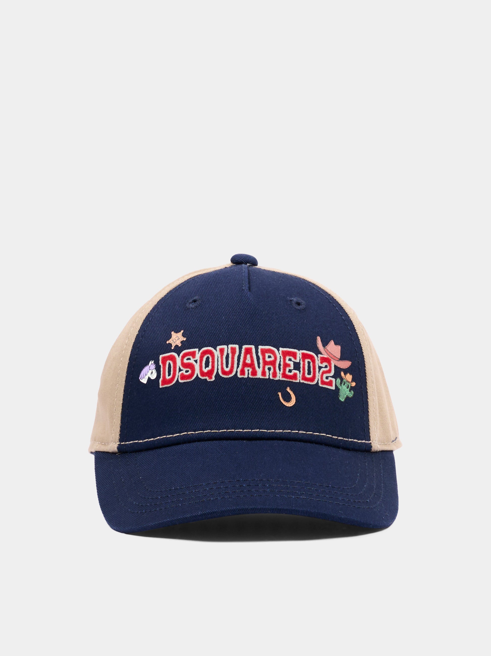 Cappello multicolor per bambino con logo,Dsquared2,DQ3525 D00YT DQ864