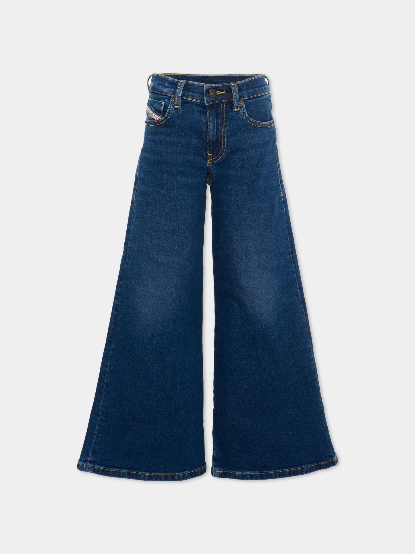 Jeans denim per bambina con logo patch,Diesel,J00816 KXBSE K01