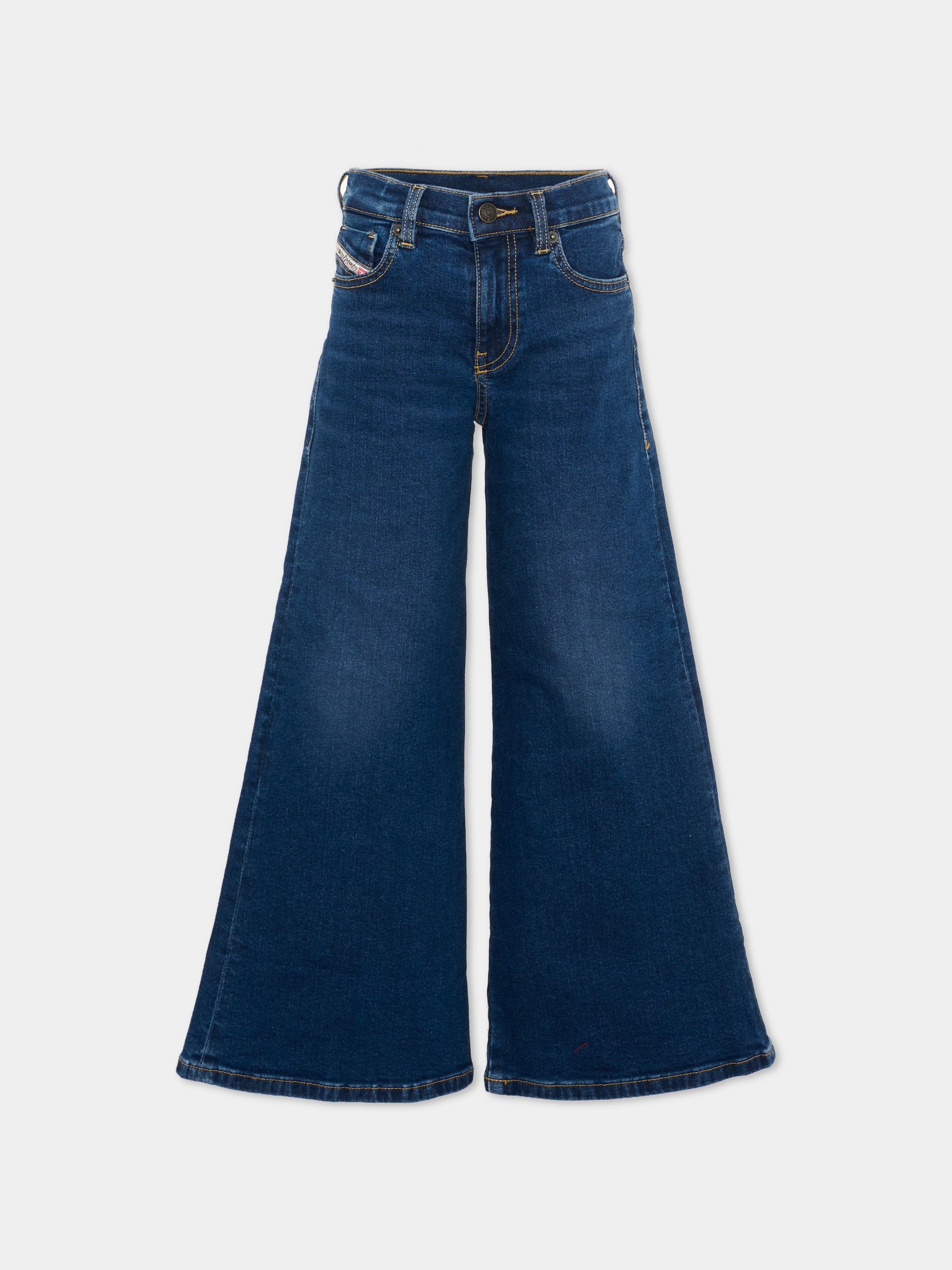 Jeans denim per bambina con logo patch,Diesel,J00816 KXBSE K01