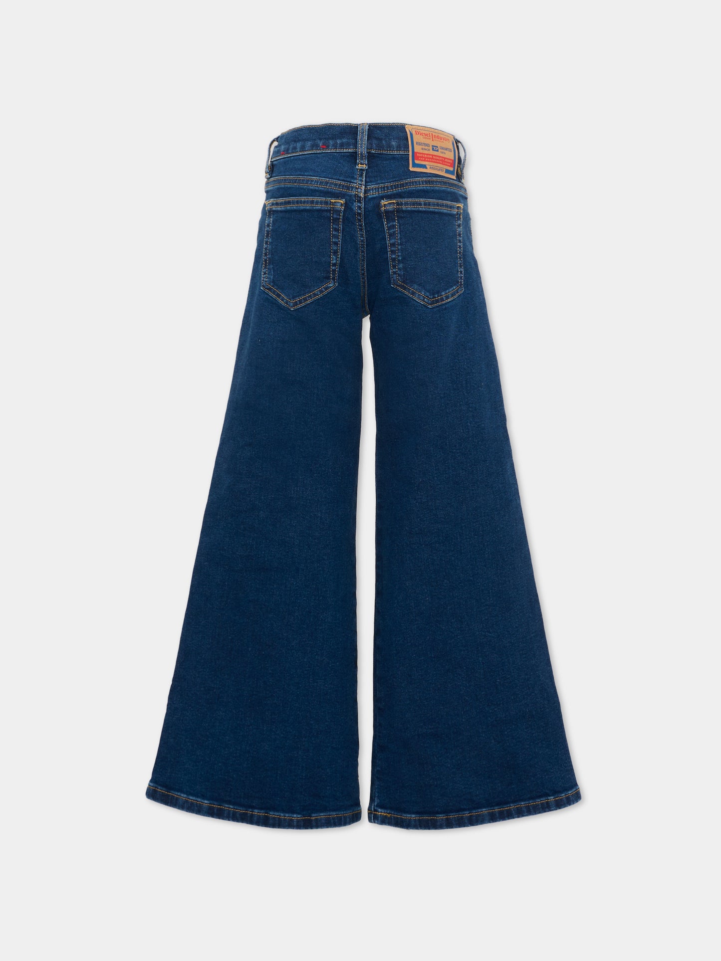 Jeans denim per bambina con logo patch,Diesel,J00816 KXBSE K01