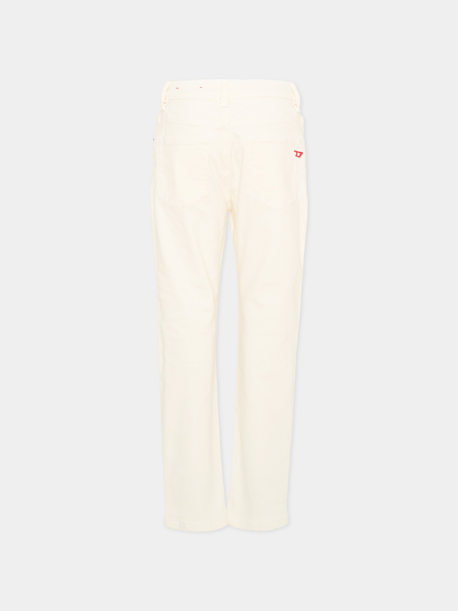 Jeans avorio per bambino con logo,Diesel,J01000 KXBR6 K141