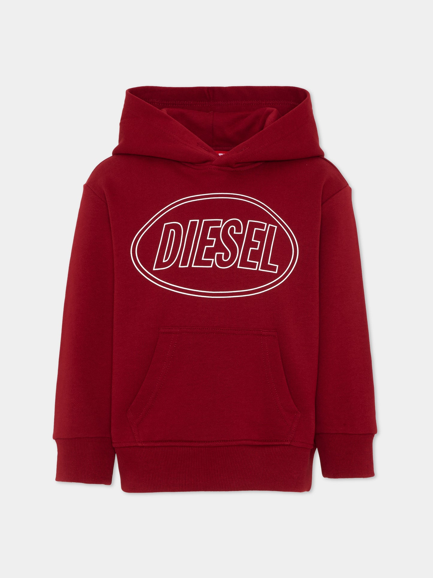 Felpa bordeaux per bambini con logo,Diesel,J02612 0GEAD K440