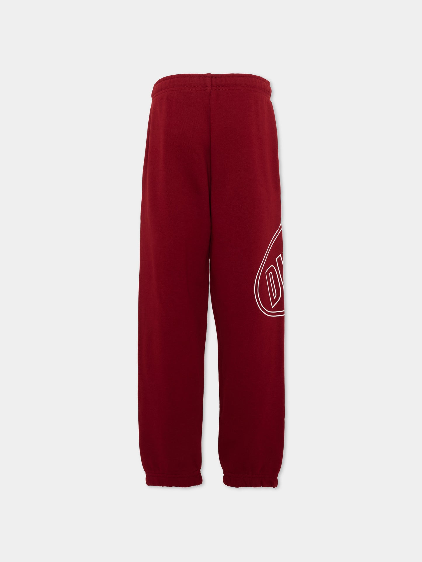 Pantaloni sportivi bordeaux per bambino con logo,Diesel,J02661 0GEAD K440