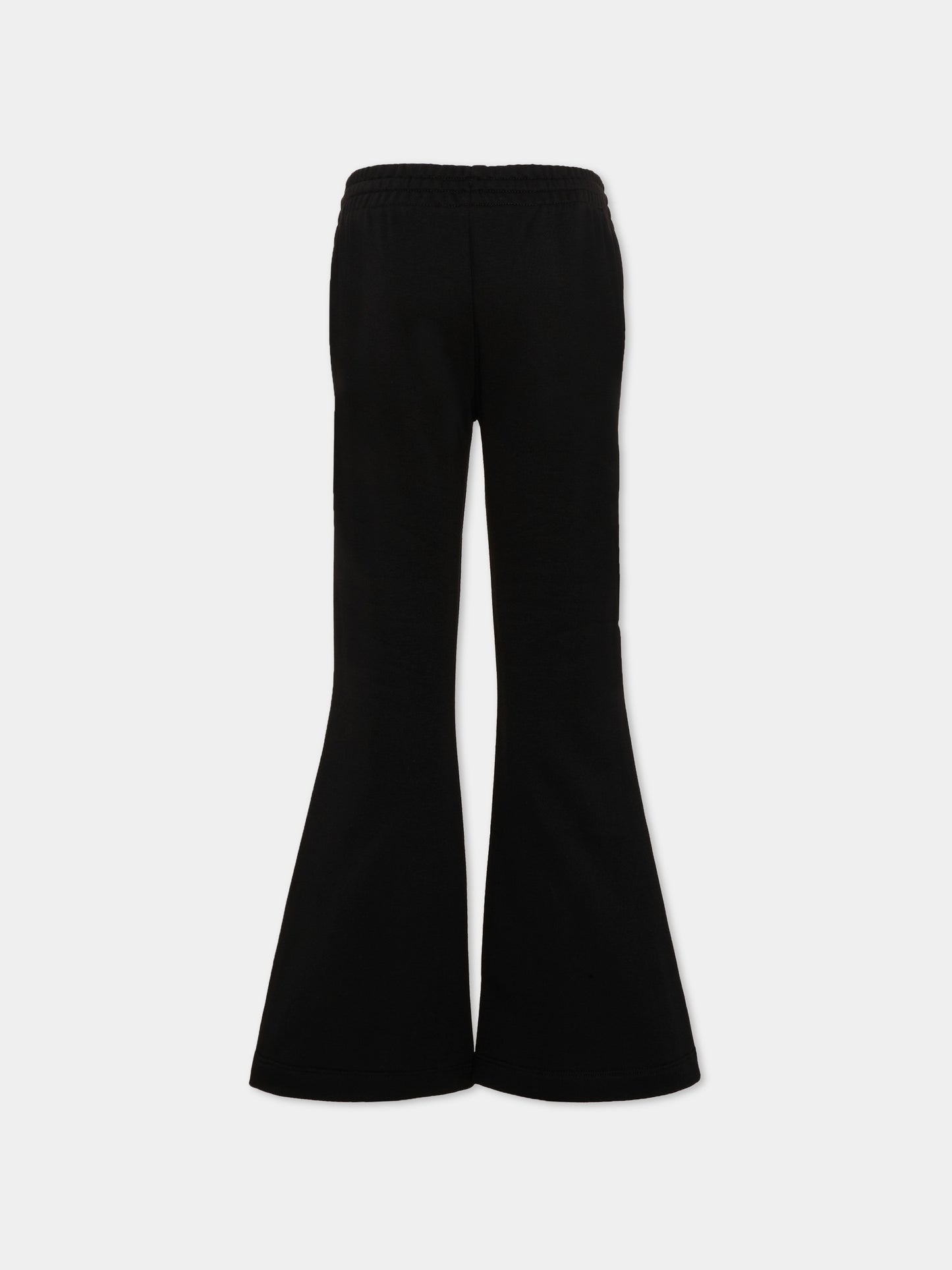 Pantaloni sportivi neri per bambina con logo,Diesel,J02917 KYAZ3 K900