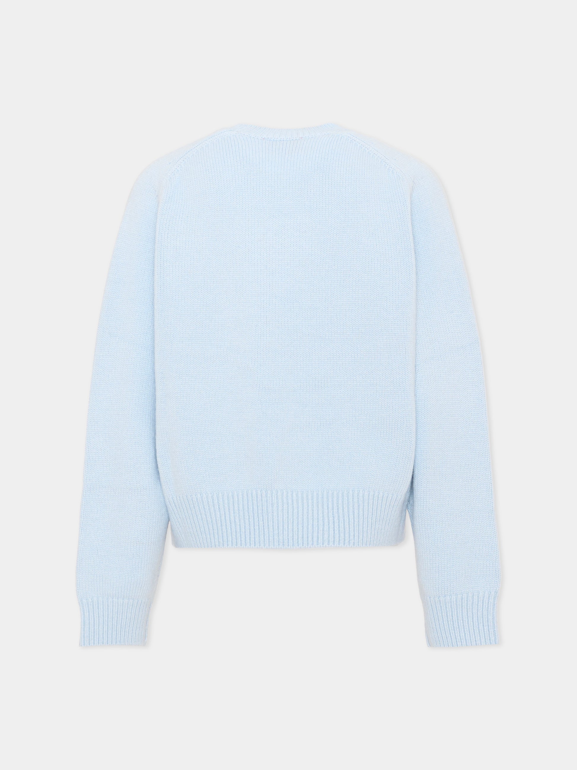 Maglione azzurro per bambina con logo,Diesel,J02931 KYAYX K80U