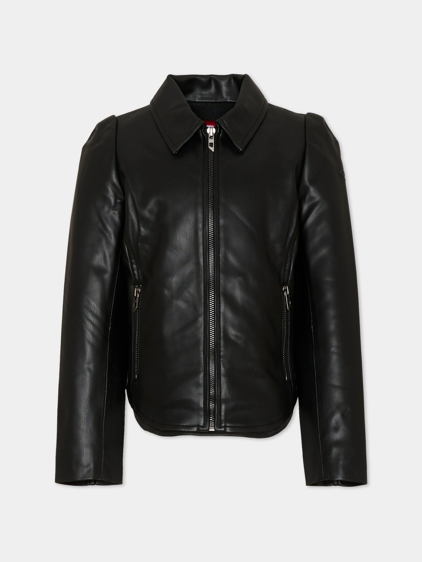 Giubbotto nero per bambina con logo,Diesel,J03005 KXB9D K900