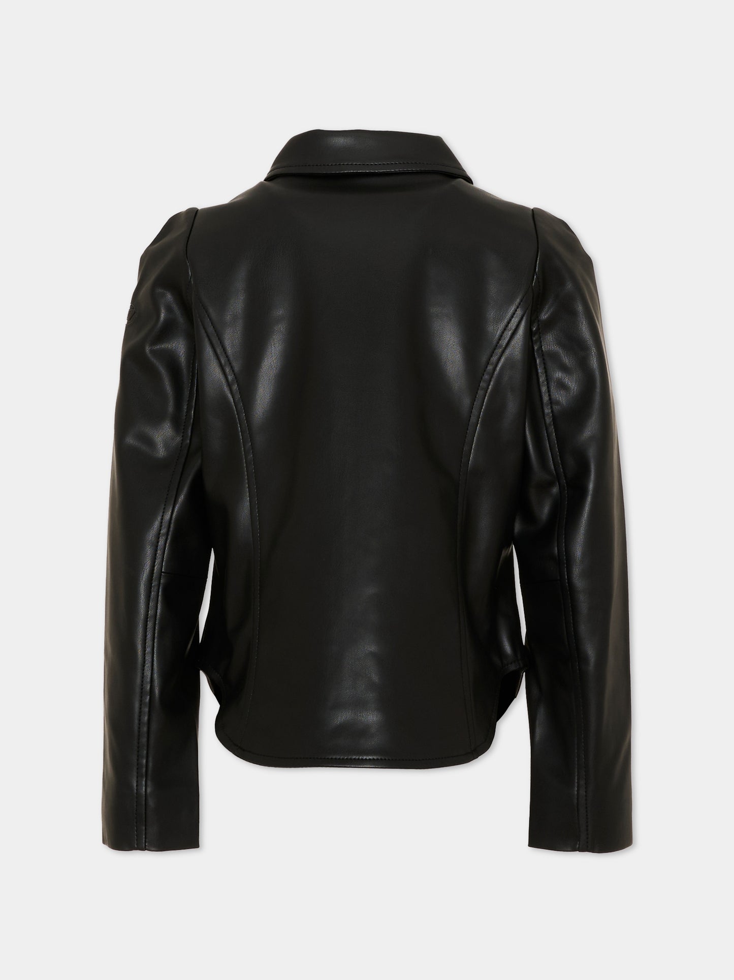Giubbotto nero per bambina con logo,Diesel,J03005 KXB9D K900