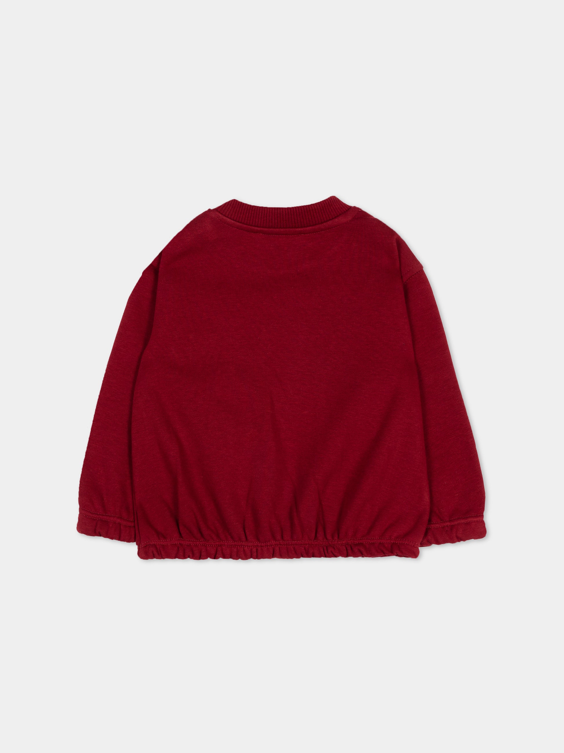 Felpa bordeaux per neonata con logo,Diesel,K00825 KYAVF K440