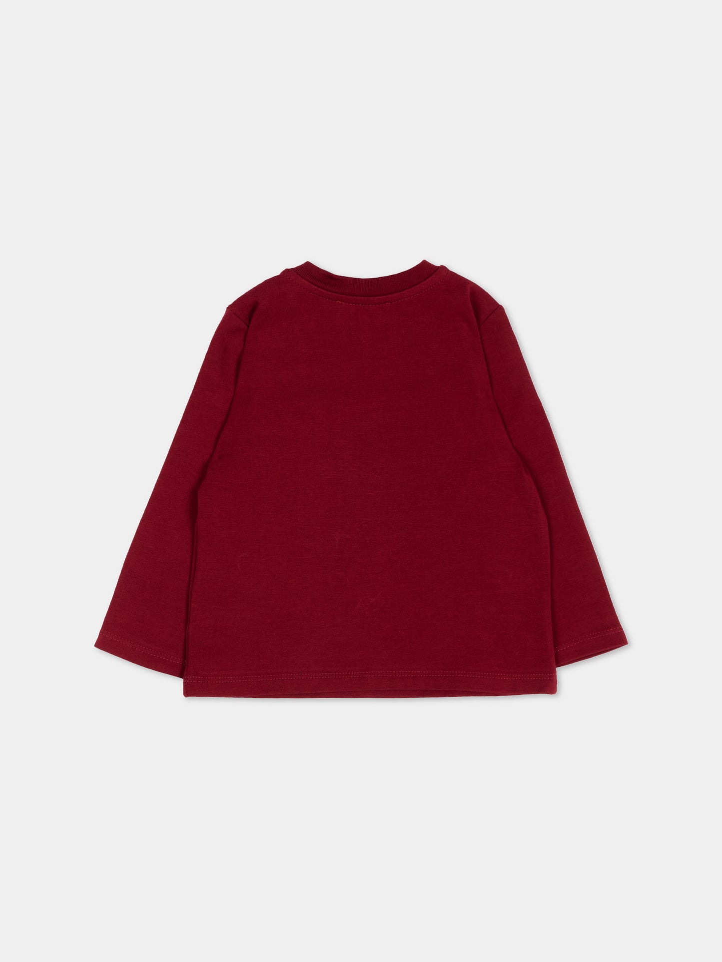 T-Shirt a manica lunga bordeaux per neonata con logo,Diesel,K00827 KYA0L K440