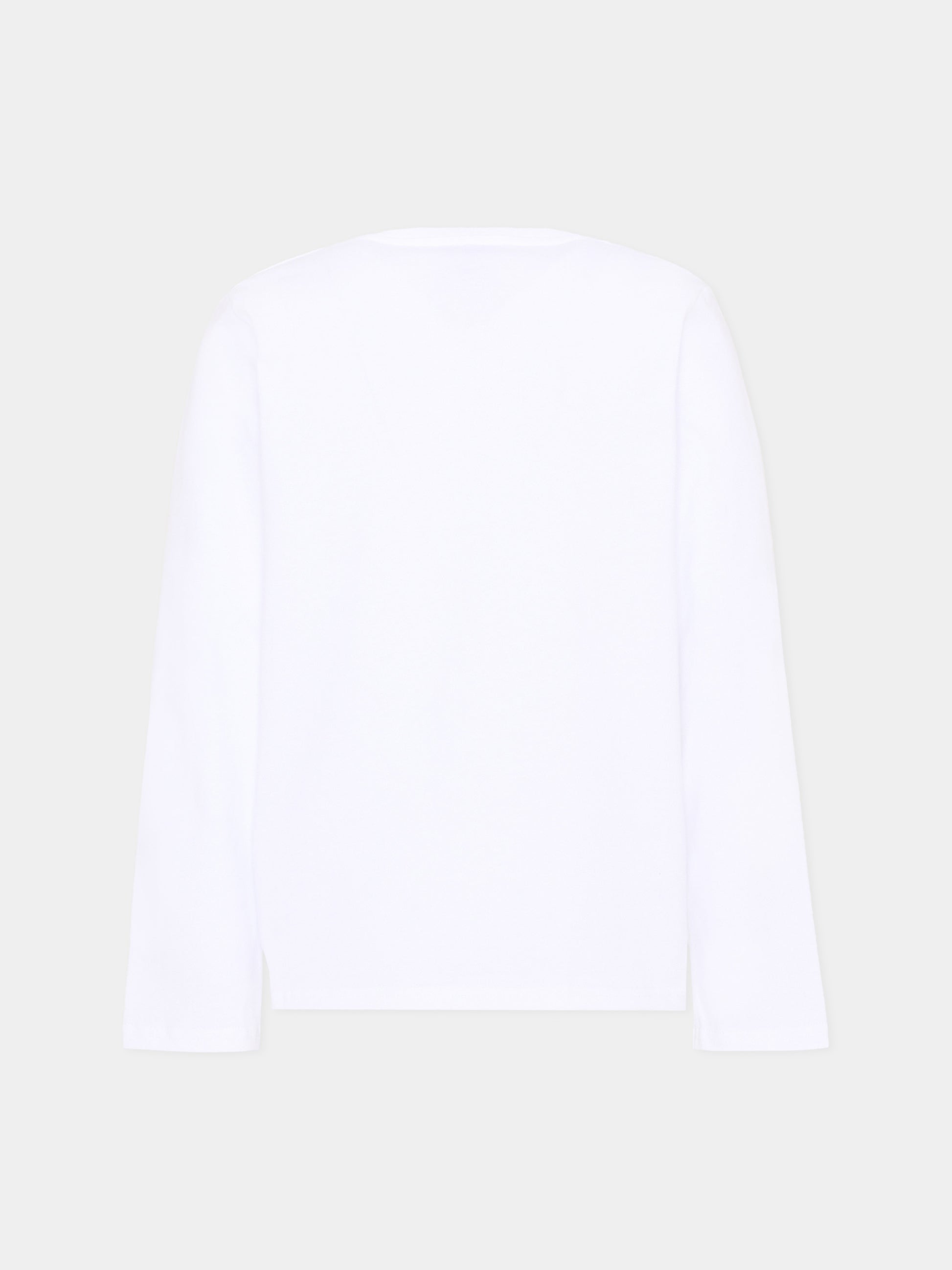 T-Shirt a manica lunga bianca per bambini con logo,Casablanca,K PF26 JTS 098 01