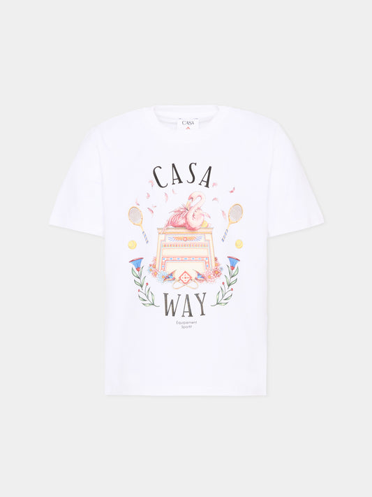 T-Shirt bianca Casa Way per bambini,Casablanca,K PF26 JTS 038 05