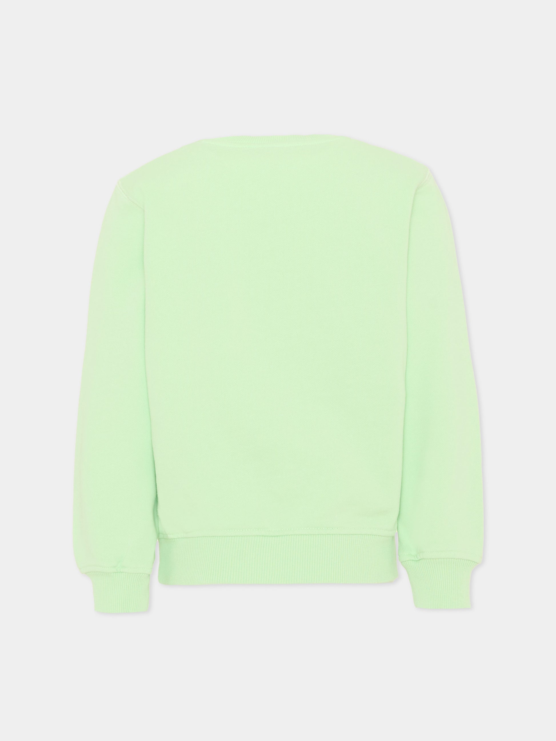 Felpa verde per bambini con onde del mare,Casablanca,K PF26 JTP 371 01