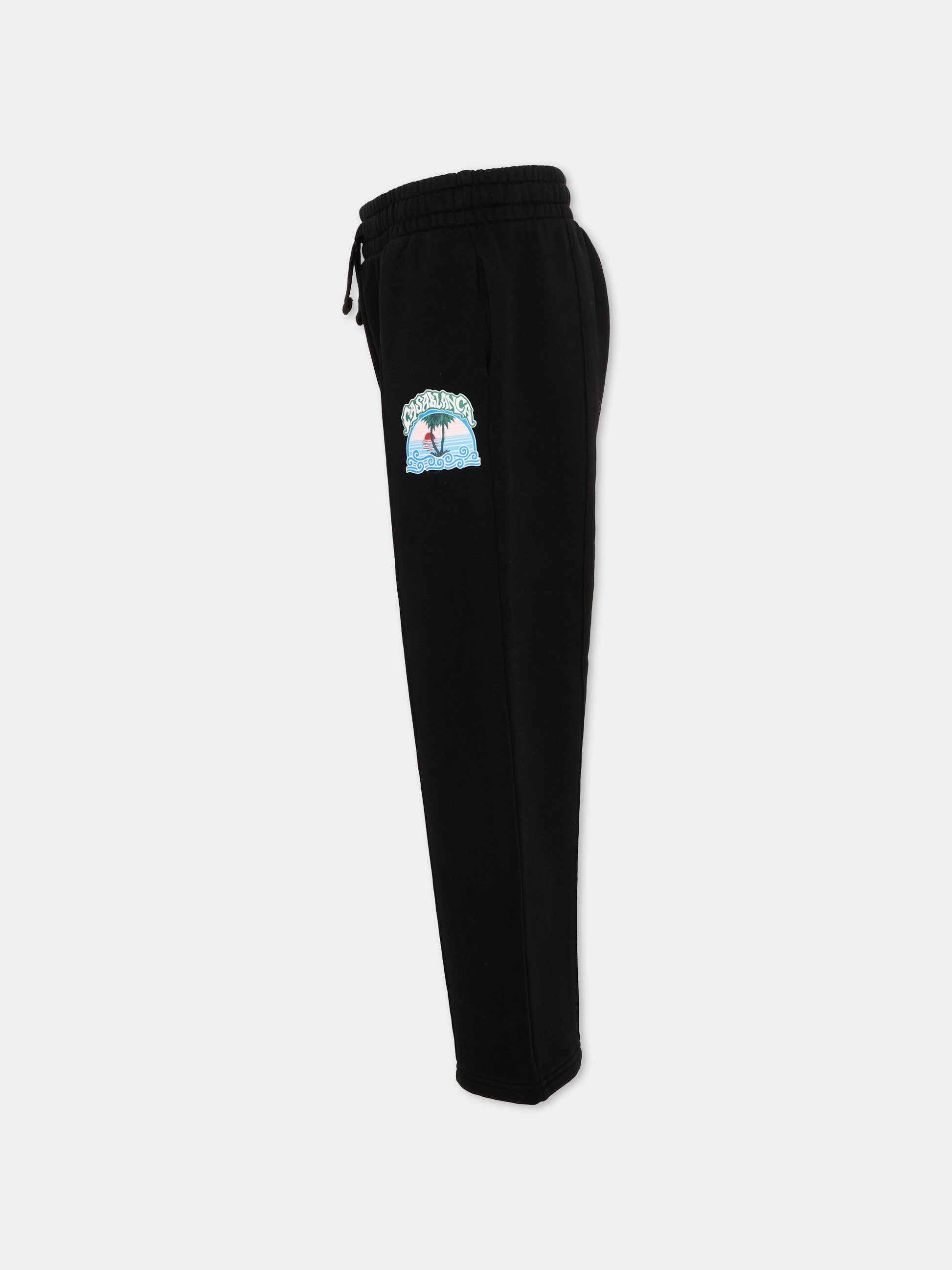 Pantaloni sportivi nero per bambini con logo,Casablanca,K PF26 JTR 265 01