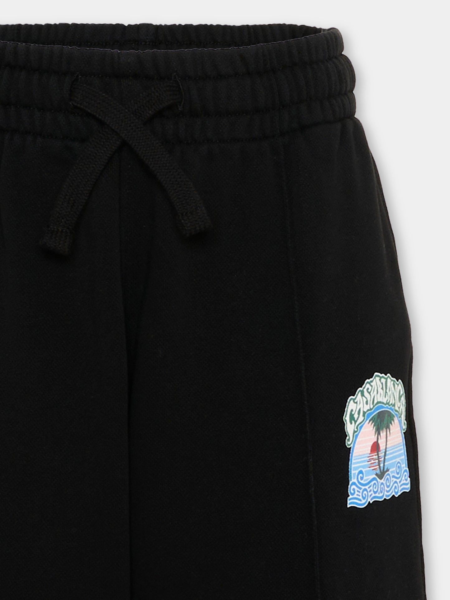 Pantaloni sportivi nero per bambini con logo,Casablanca,K PF26 JTR 265 01