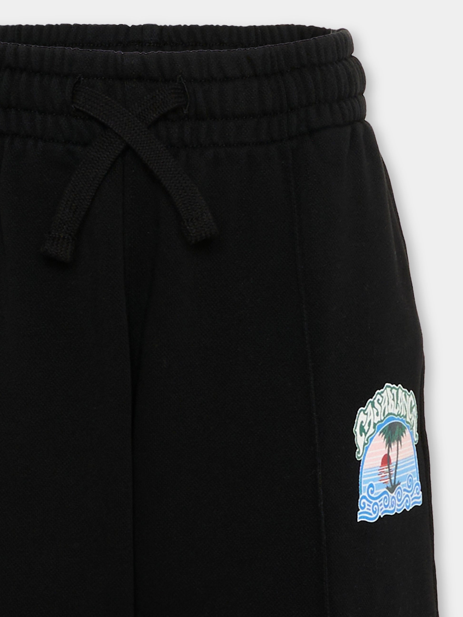 Pantaloni sportivi nero per bambini con logo,Casablanca,K PF26 JTR 265 01