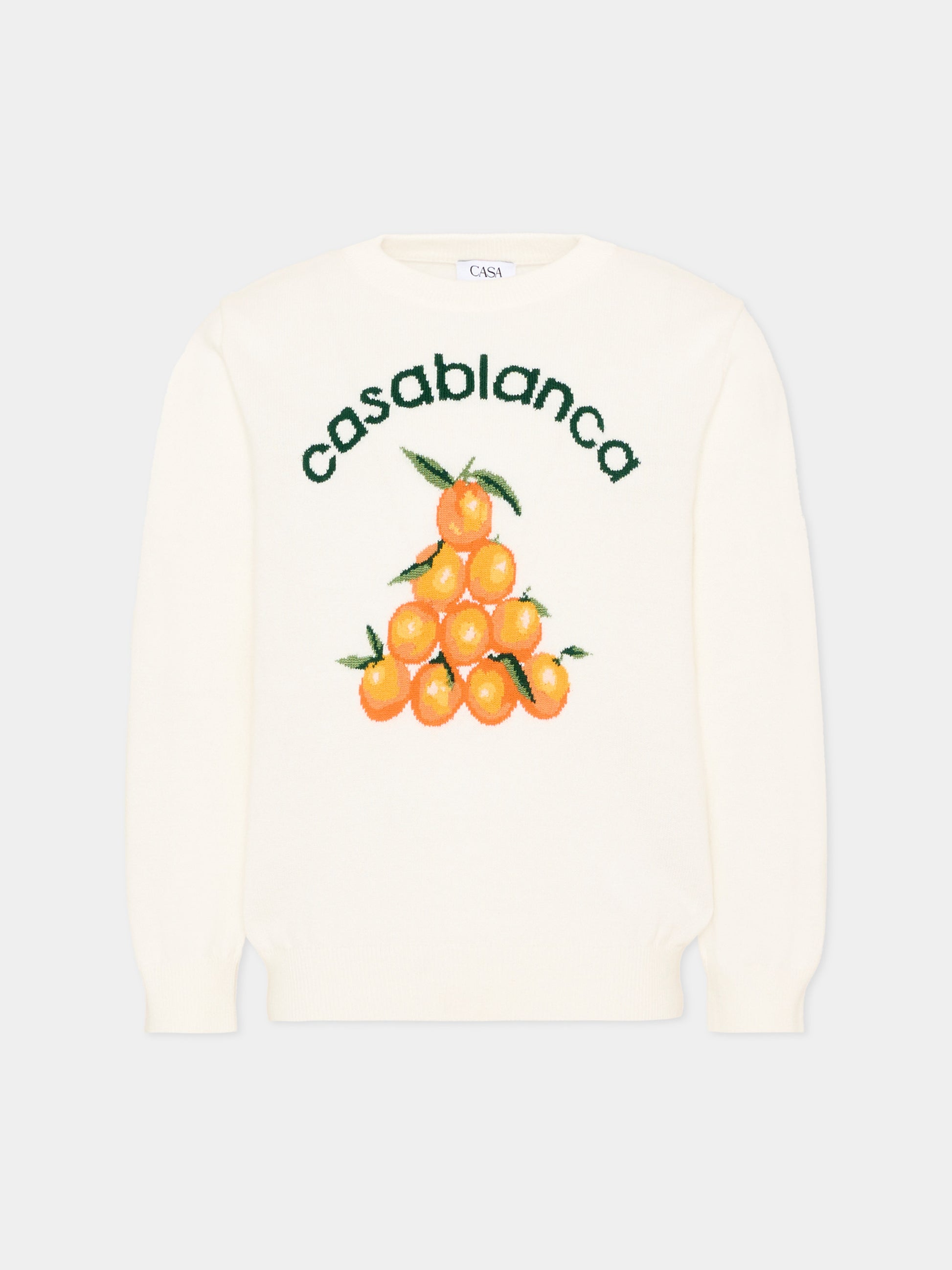 Maglione avorio per bambini con arance,Casablanca,K PF26 KW 1514 01