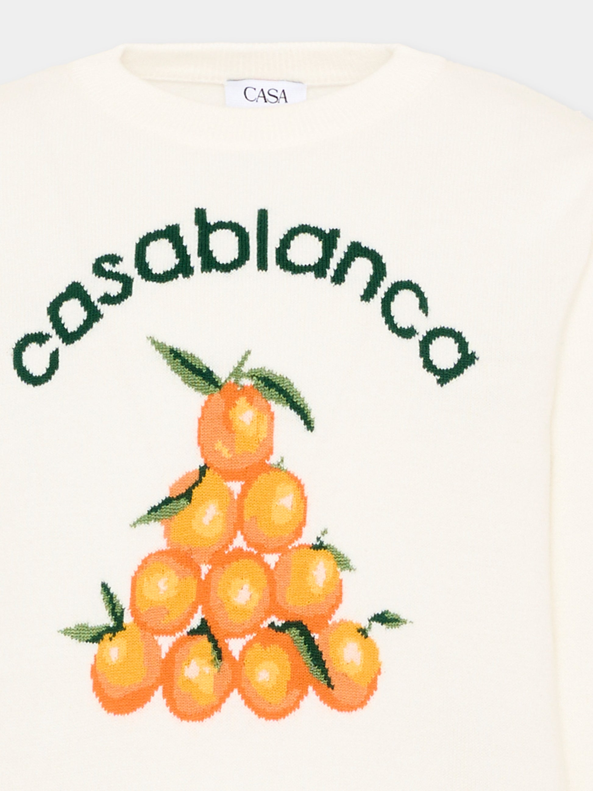 Maglione avorio per bambini con arance,Casablanca,K PF26 KW 1514 01