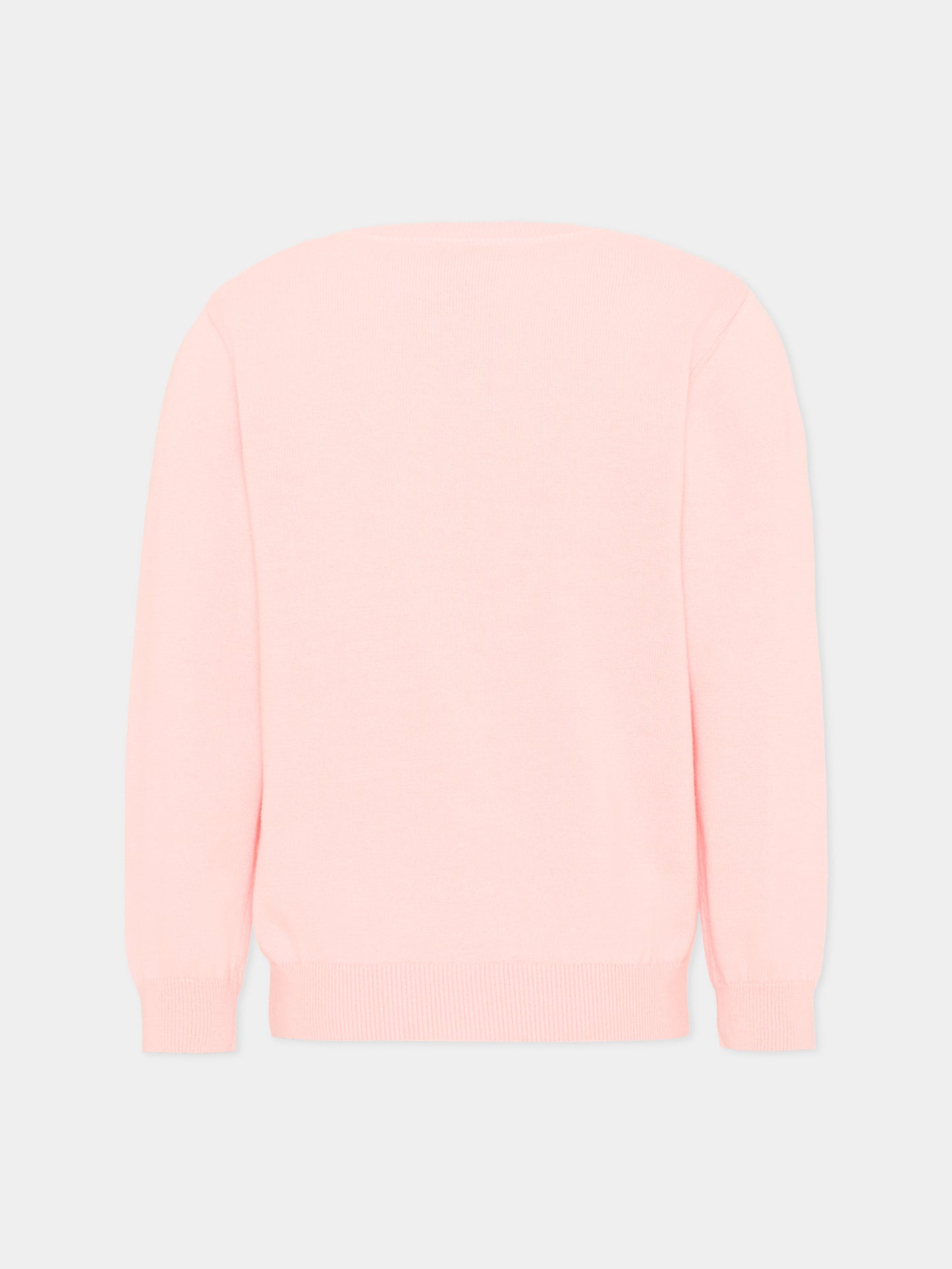 Maglione rosa per bambina con logo,Casablanca,K PF26 KW 1515 01