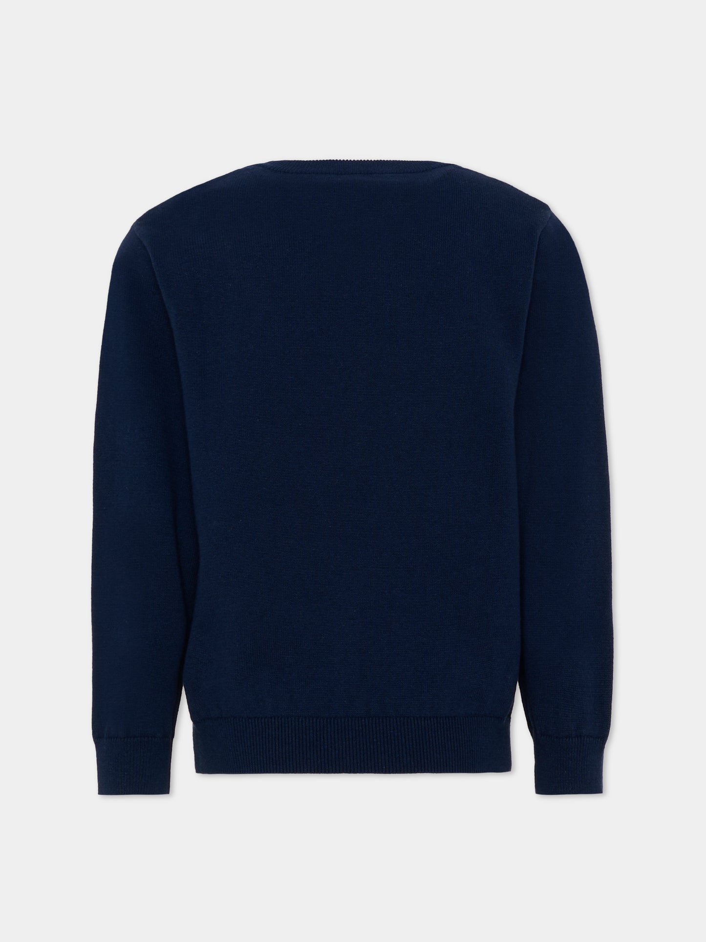 Maglione blu per bambino con ricamo,Casablanca,K PF26 KW 1517 01