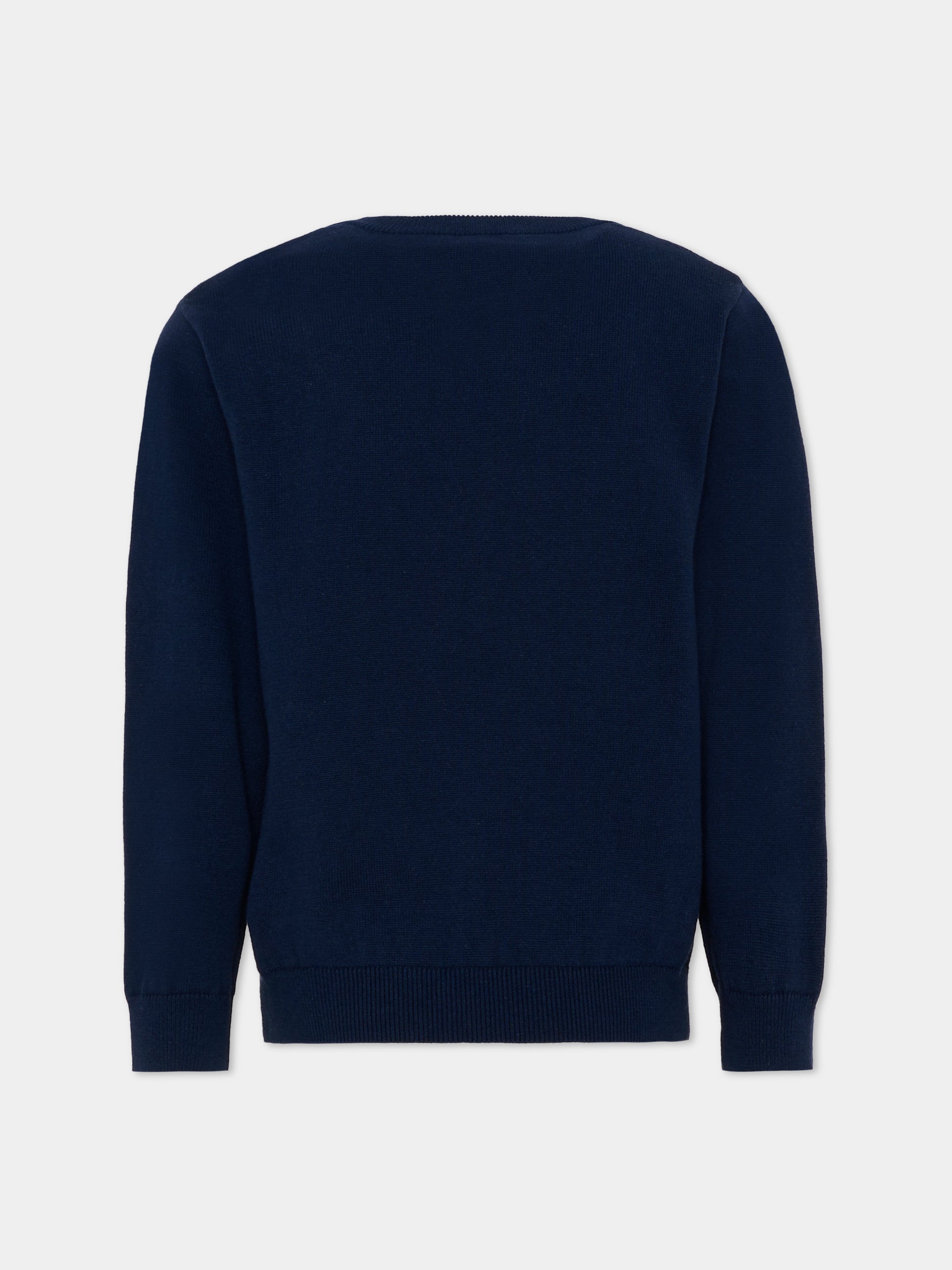 Maglione blu per bambino con ricamo,Casablanca,K PF26 KW 1517 01