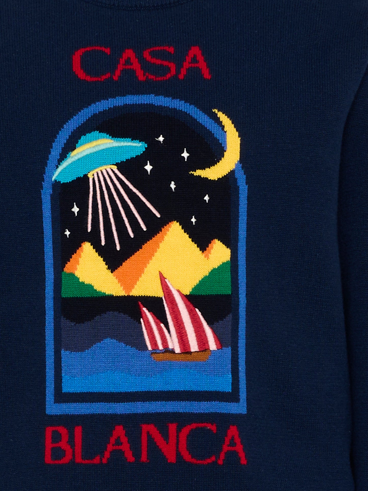 Maglione blu per bambino con ricamo,Casablanca,K PF26 KW 1517 01