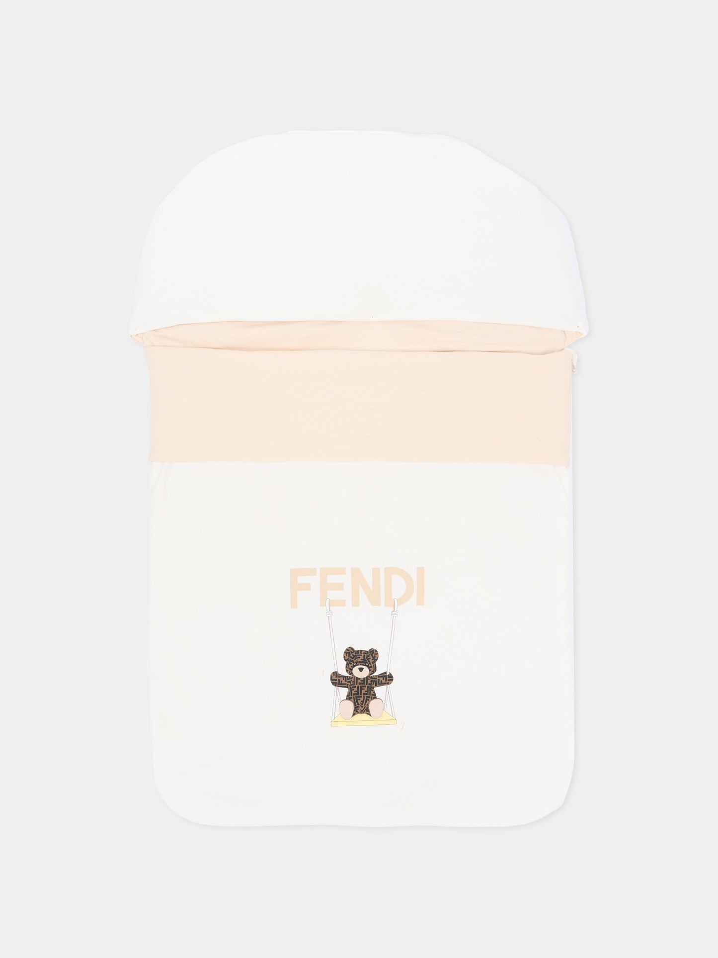 Sacco nanna avorio Fendi Bear per neonati,Fendi Kids,BUJ342 ST8 F0TU9