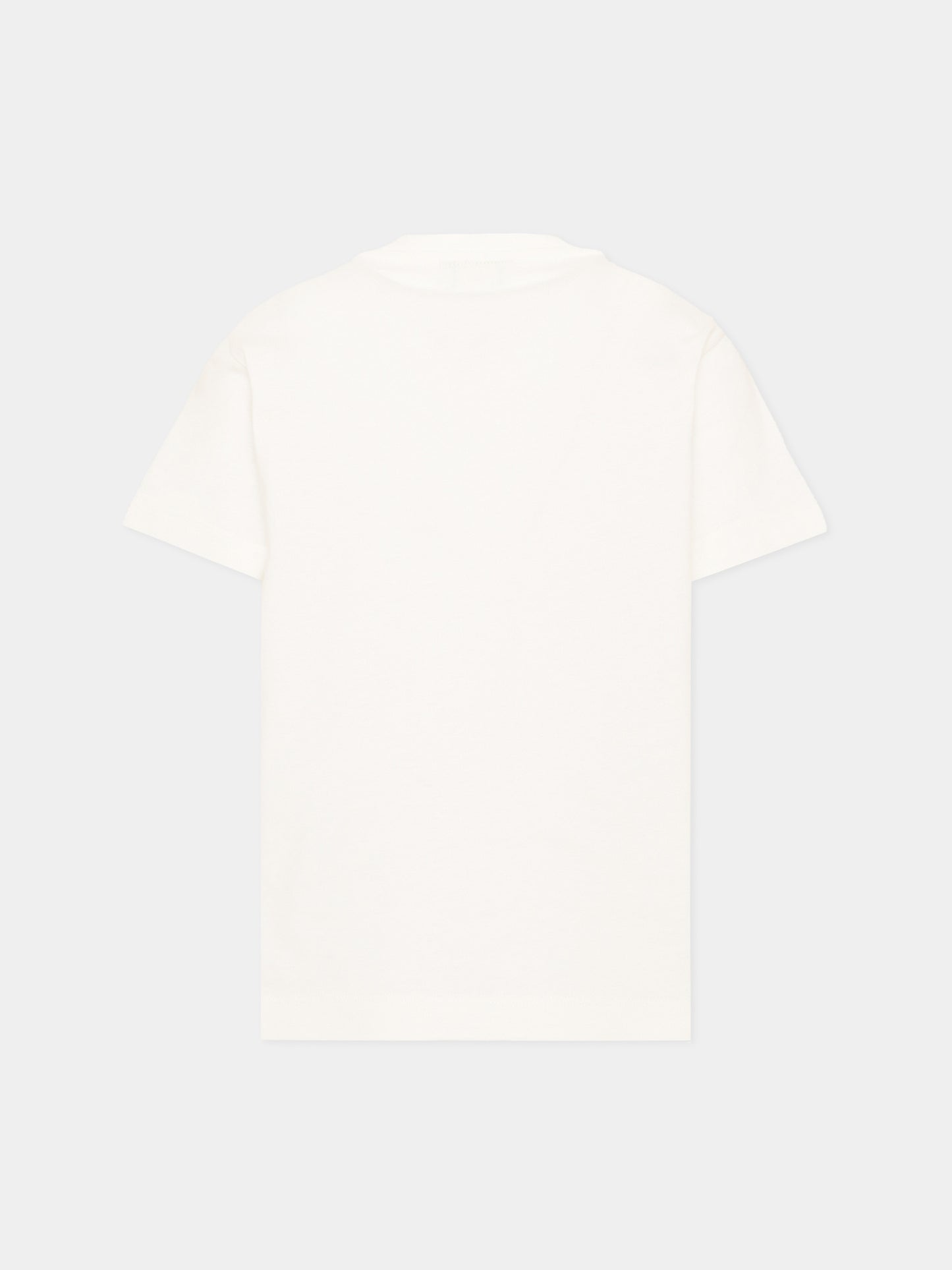 T-Shirt bianca per bambini con logo,Fendi Kids,JUI208 AY8D F0TU9