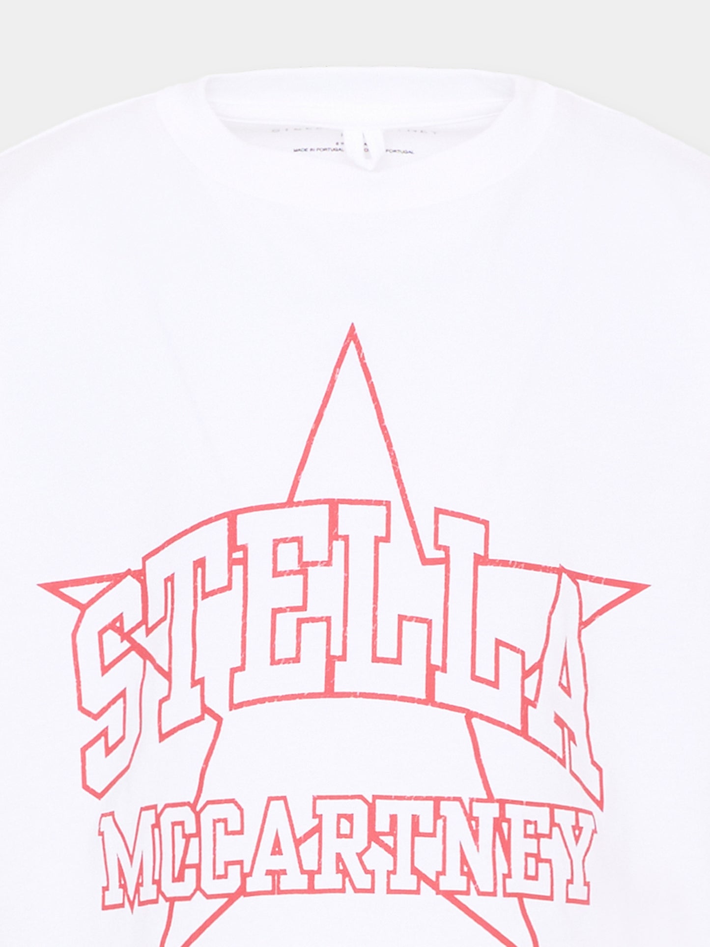 T-shirt bianca per bambina con logo,Stella Mccartney Kids,TZ8B11 Z3931 100