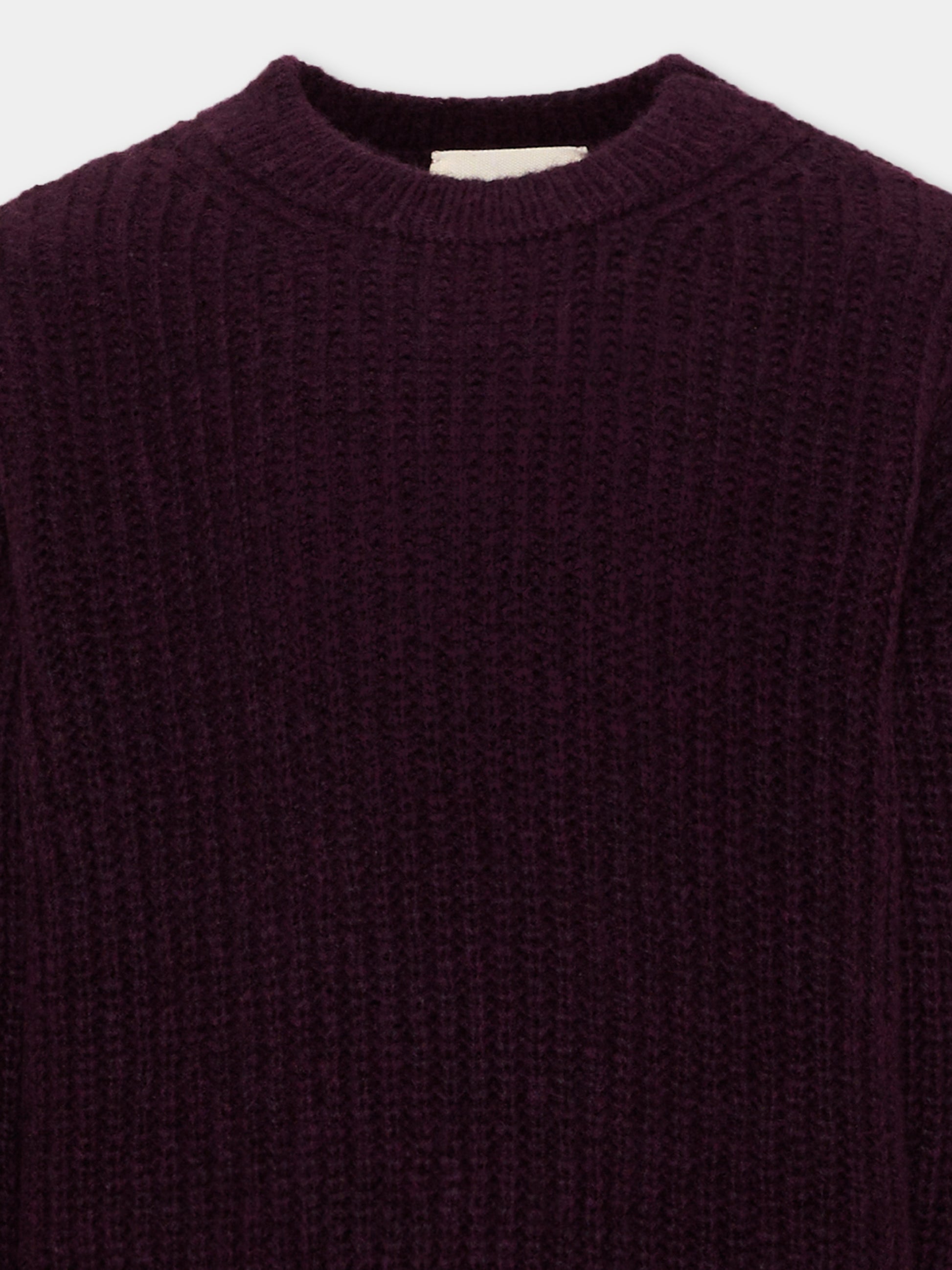Maglione viola per bambina con patch logo,Douuod Kids,DZ9A30 W0222 886