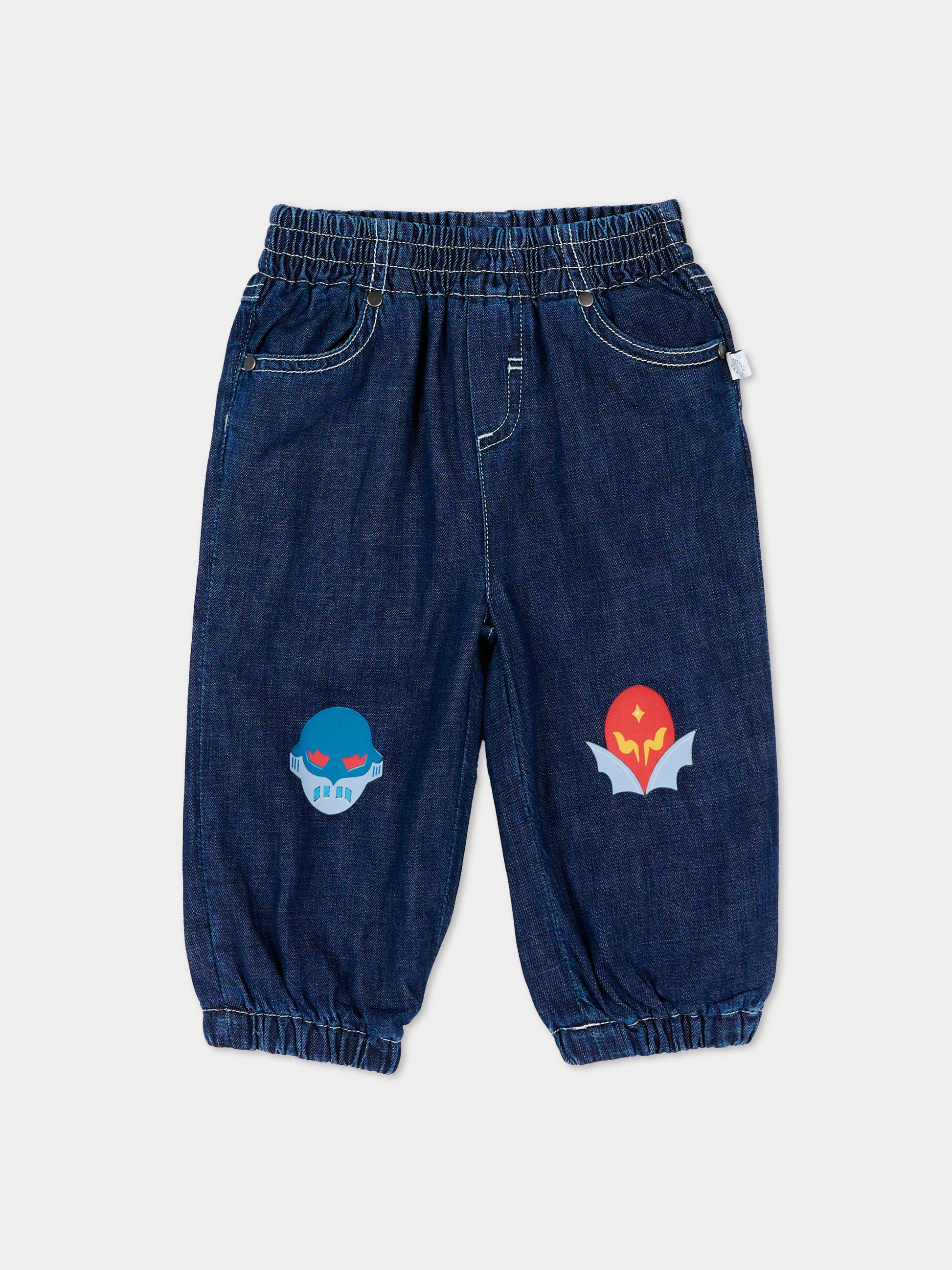 Jeans denim per neonato con stampe,Stella Mccartney Kids,TZ6390 Z0522 664