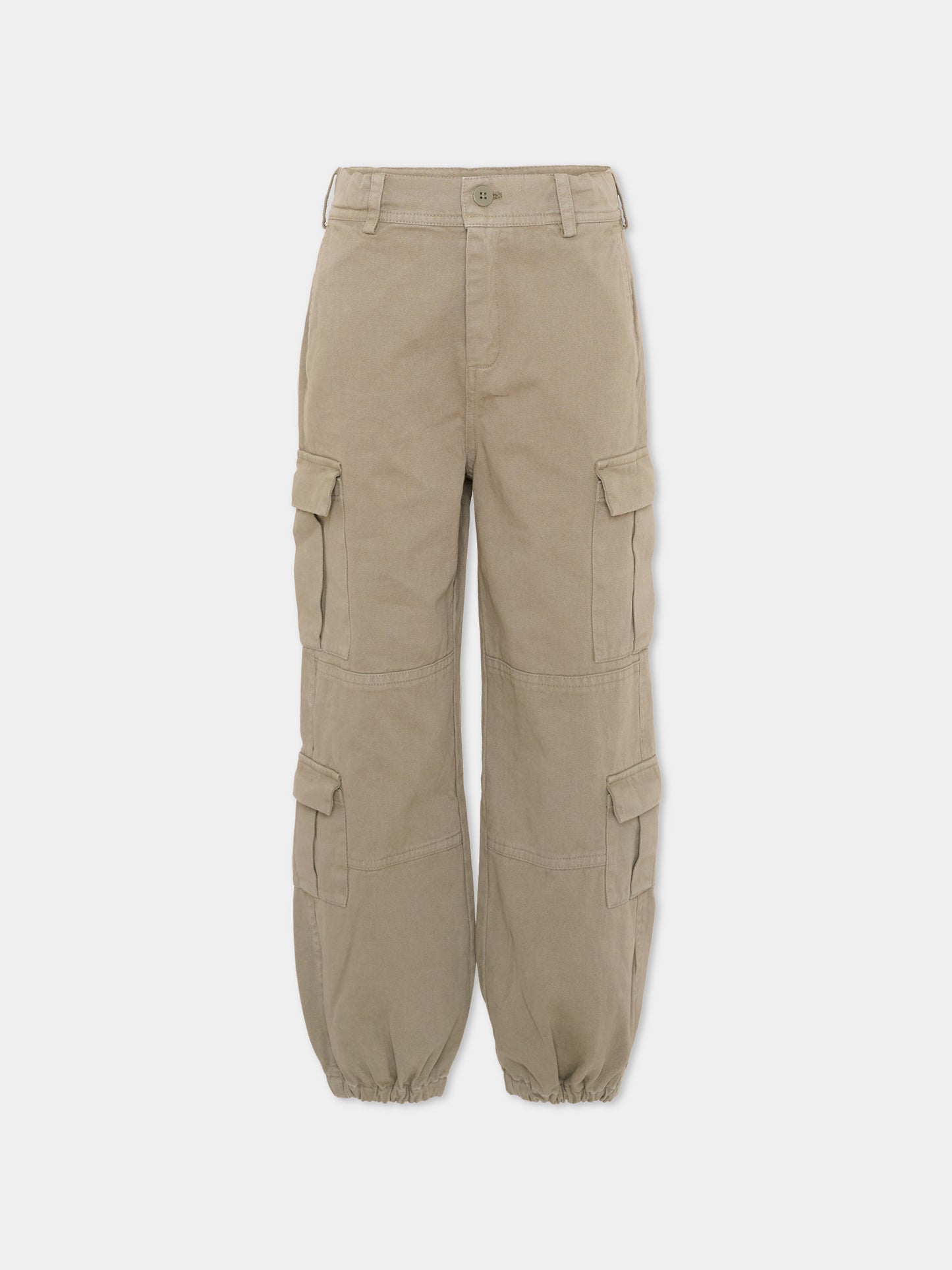 Pantalone cargo verde per bambino con logo,Stella Mccartney Kids,TZ6H20 Z0628 774