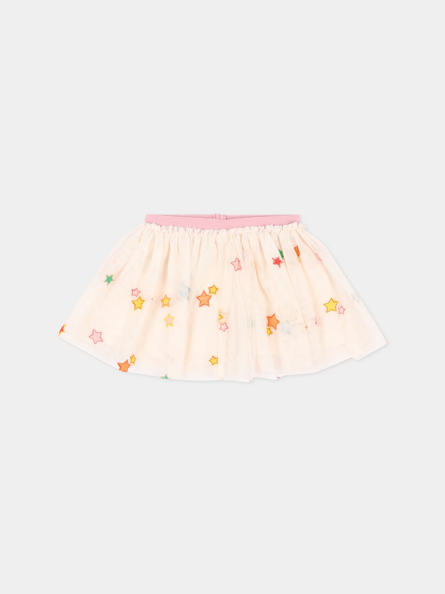 Gonna elegante avorio per neonata con stelle,Stella Mccartney Kids,TZ7001 Z3867 189MC