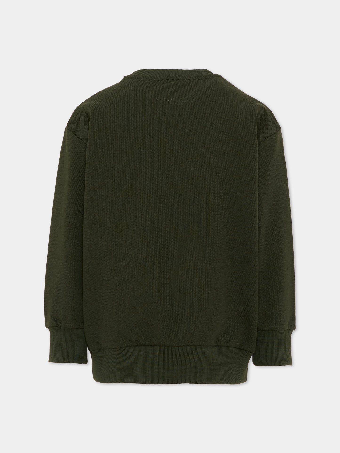 Felpa verde per bambini con logo,Etro,GZ4P20 Z3183 70J