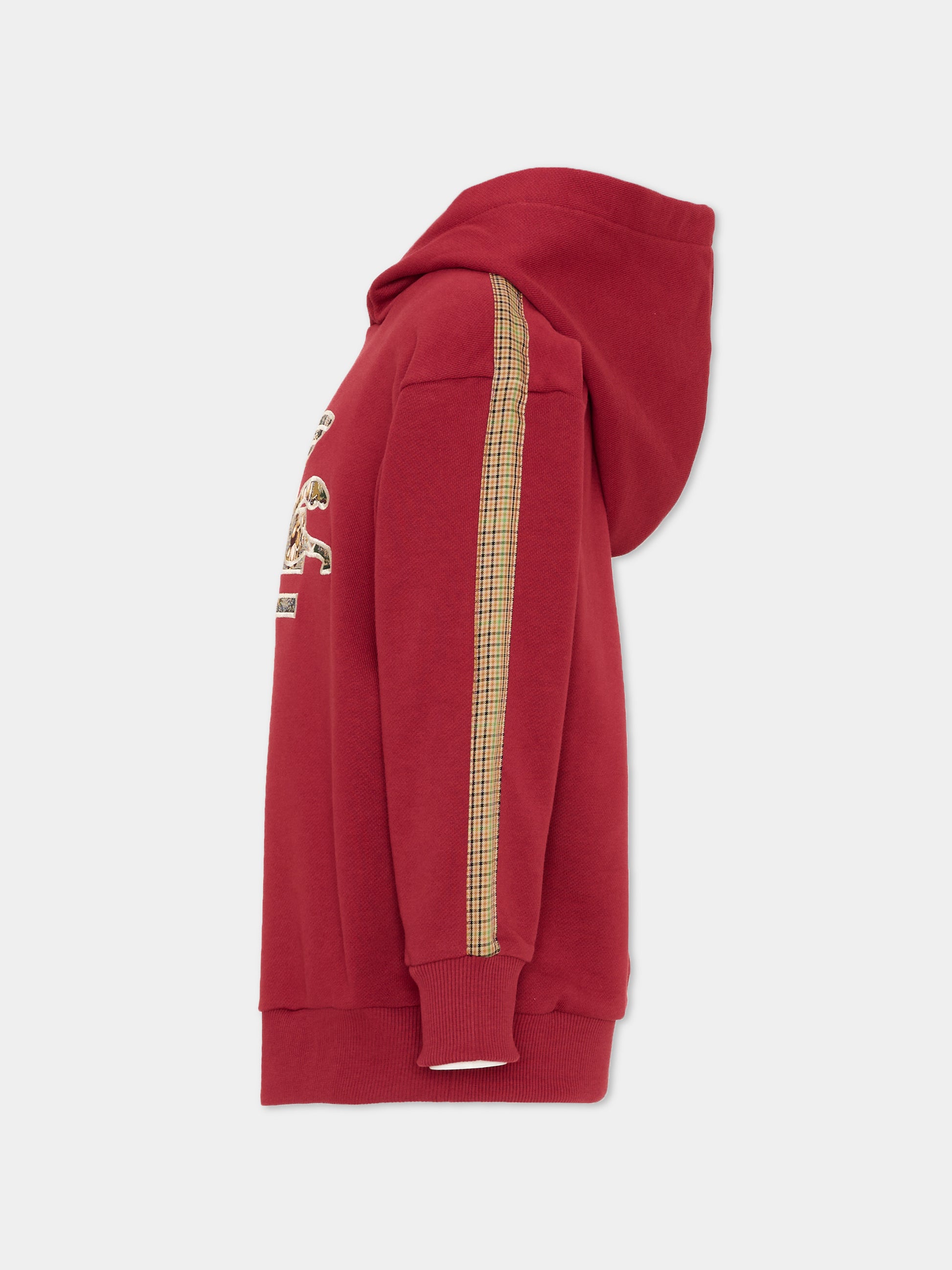 Felpa bordeaux per bambini con Pegaso,Etro,GZ4P40 Z3183 52C