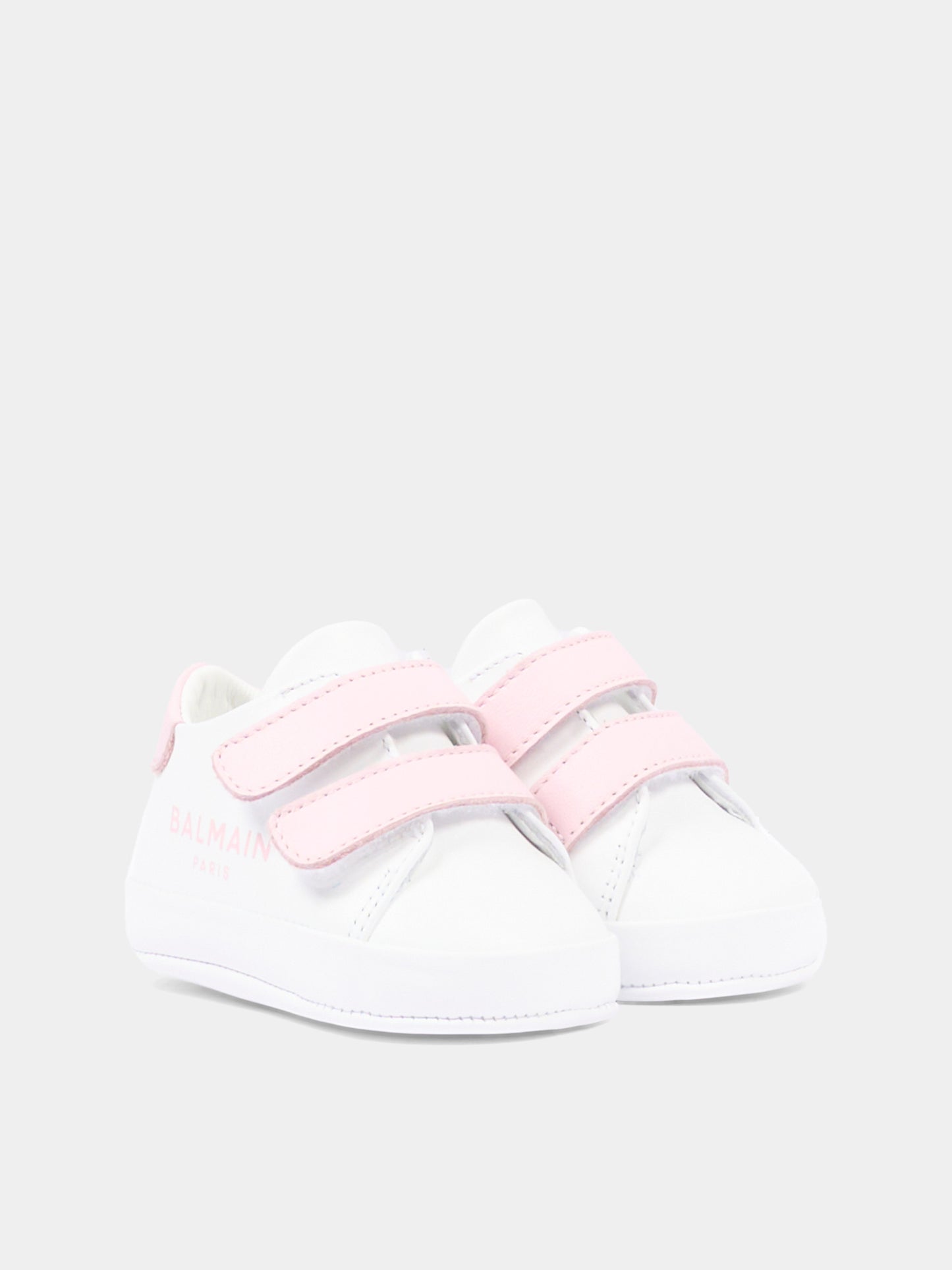 Sneakers bianche per neonata con logo,Balmain Kids,BZ0036 Y0051 100RS