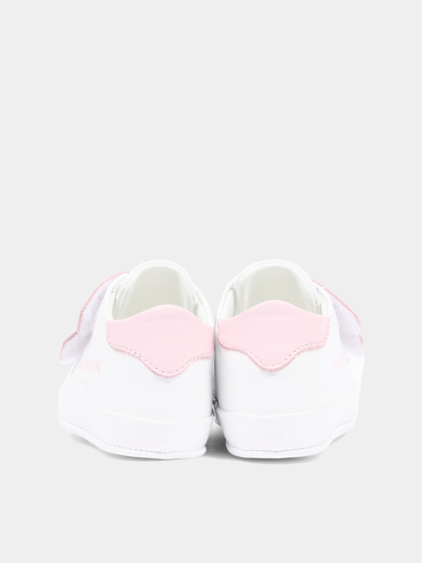 Sneakers bianche per neonata con logo,Balmain Kids,BZ0036 Y0051 100RS