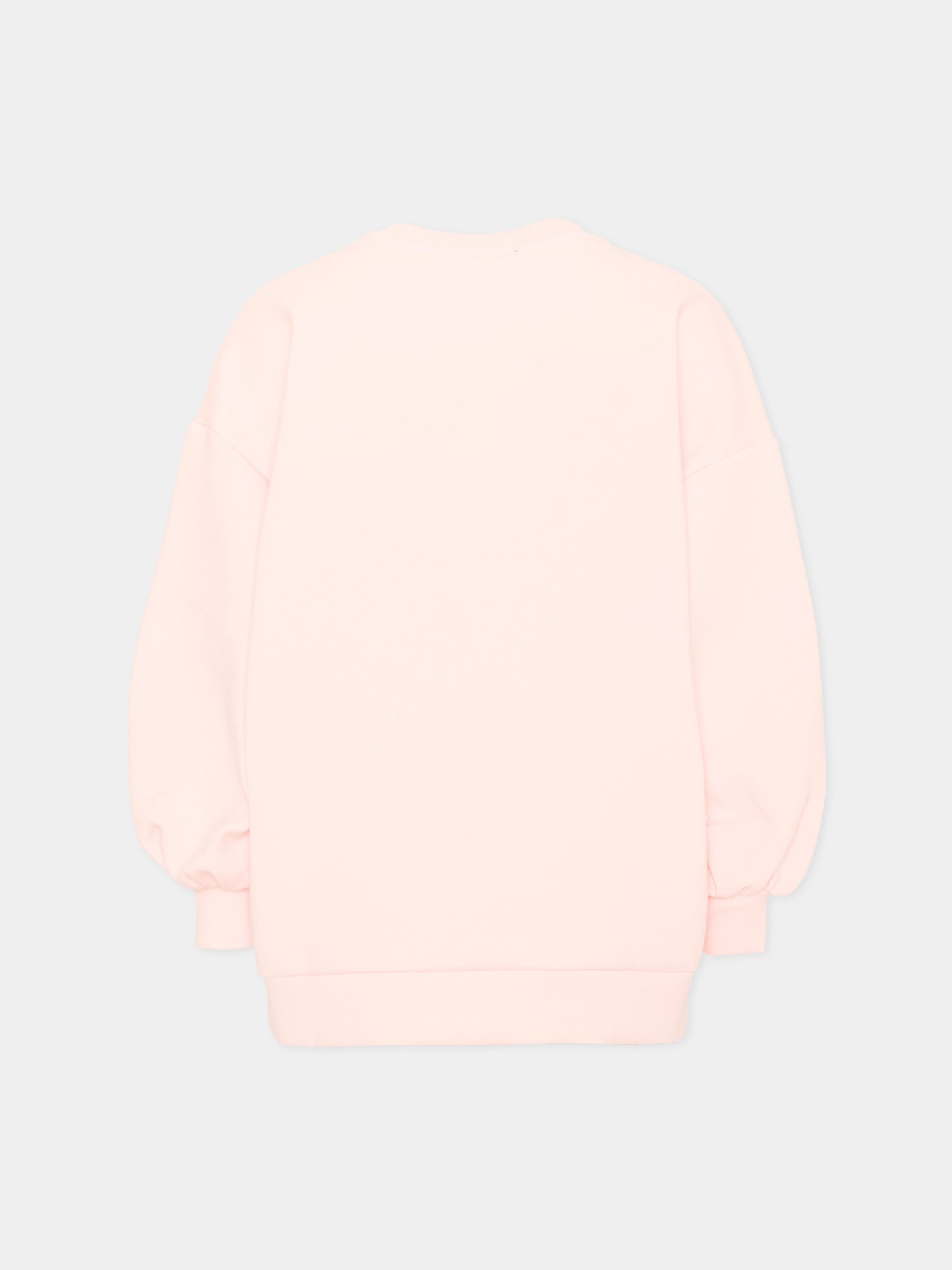 Vestito rosa per bambina con logo,Balmain Kids,BZ1A60 Z3728 508BD