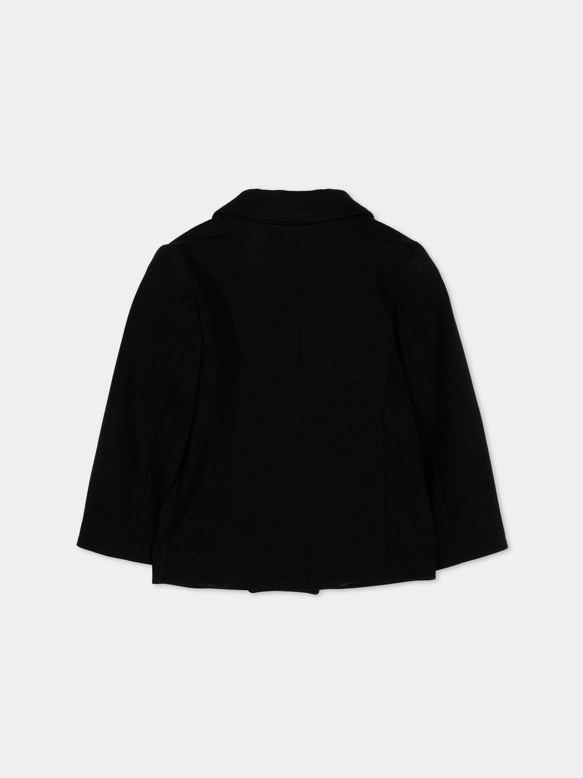 Giacca doppiopetto nera per neonato,Balmain Kids,BY2540 J0371 930AG