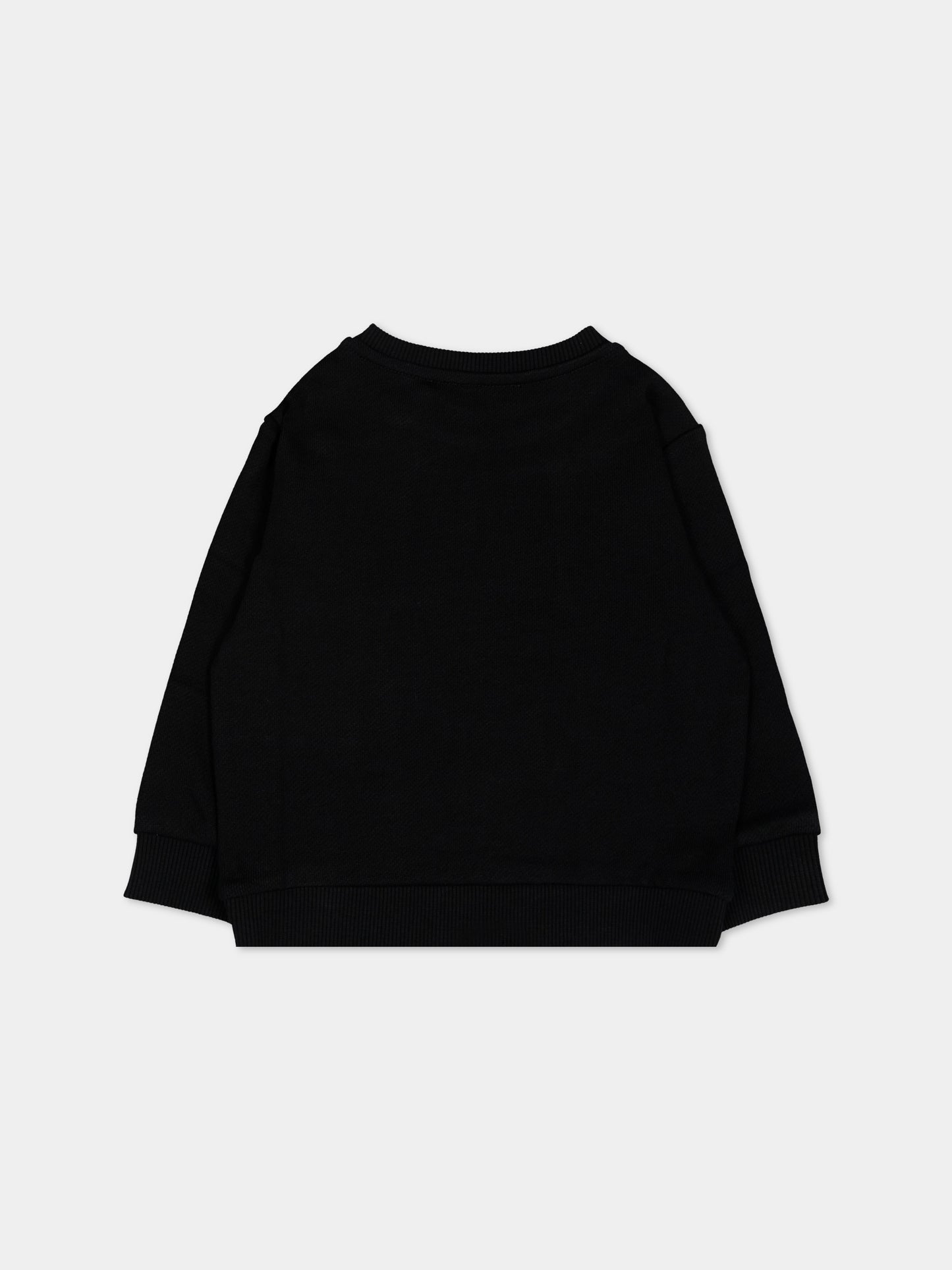 Felpa nera per neonati con logo,Balmain Kids,BZ4340 Z3183 930BC