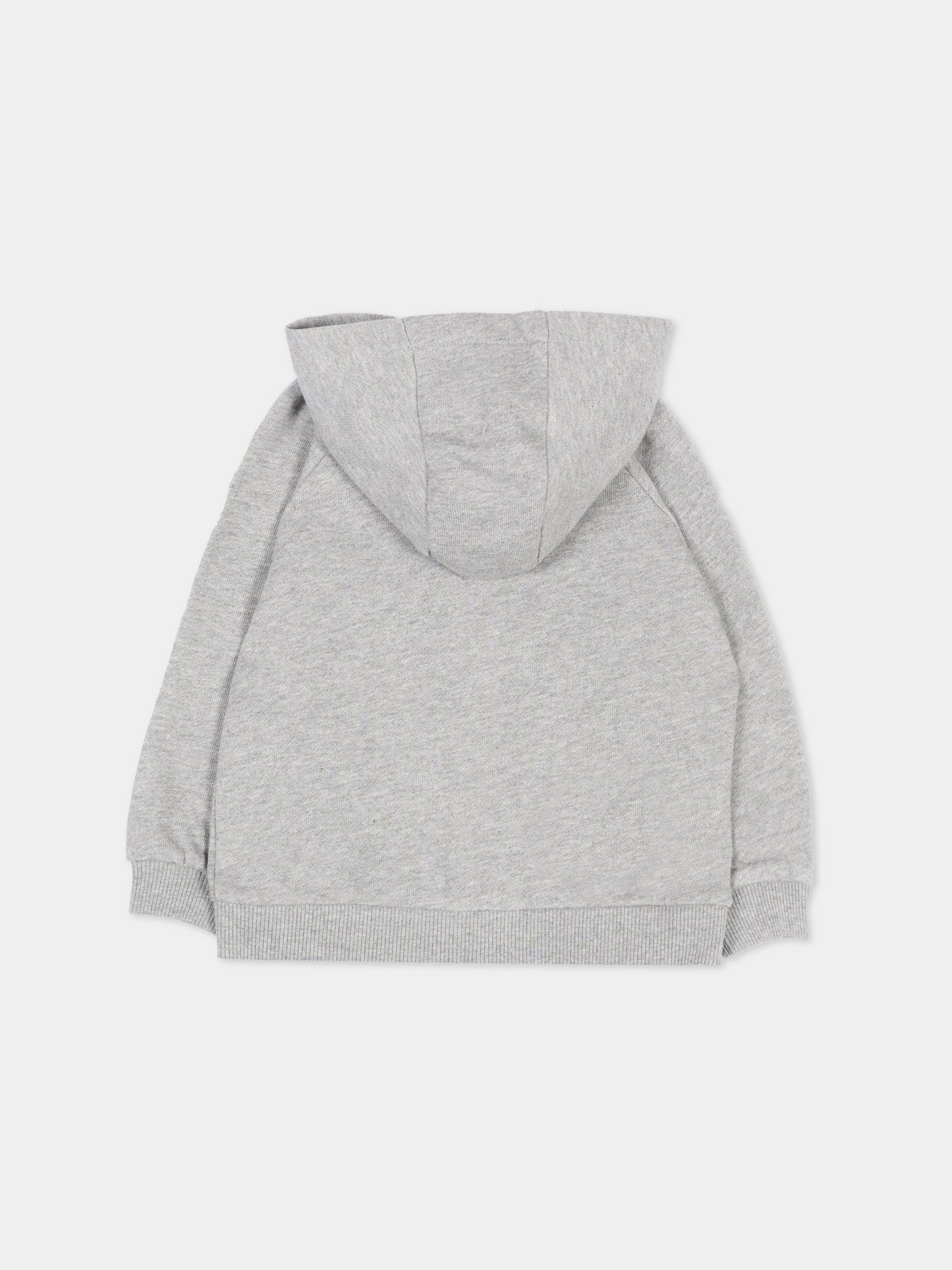 Felpa grigia per neonati con logo,Balmain Kids,BZ4350 Z3188 806BD