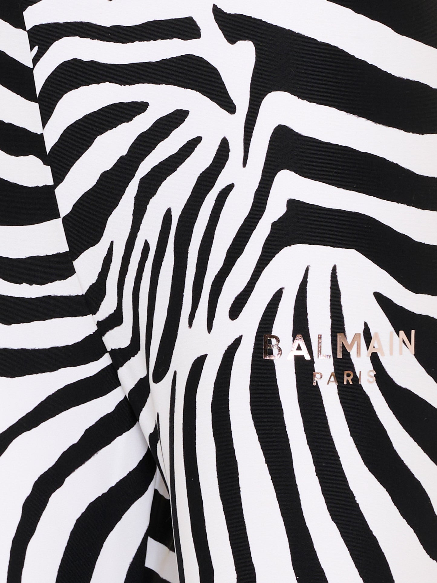 Leggings multicolor per bambina con stampa zebrata e logo,Balmain Kids,BZ6B90 Z4178 100NE