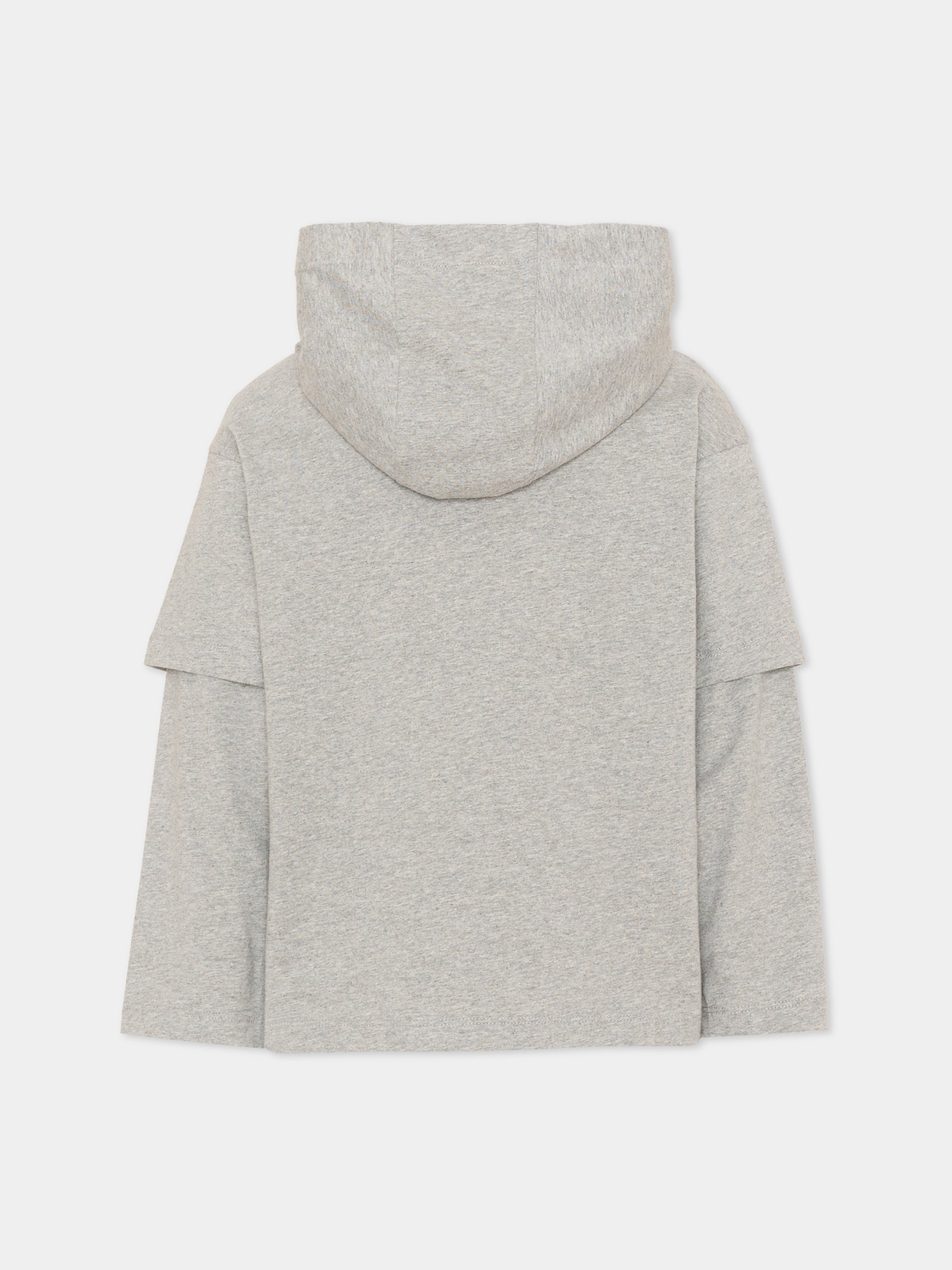 T-Shirt grigia per bambini con logo,Balmain Kids,BZ8I30 Z3191 806BD