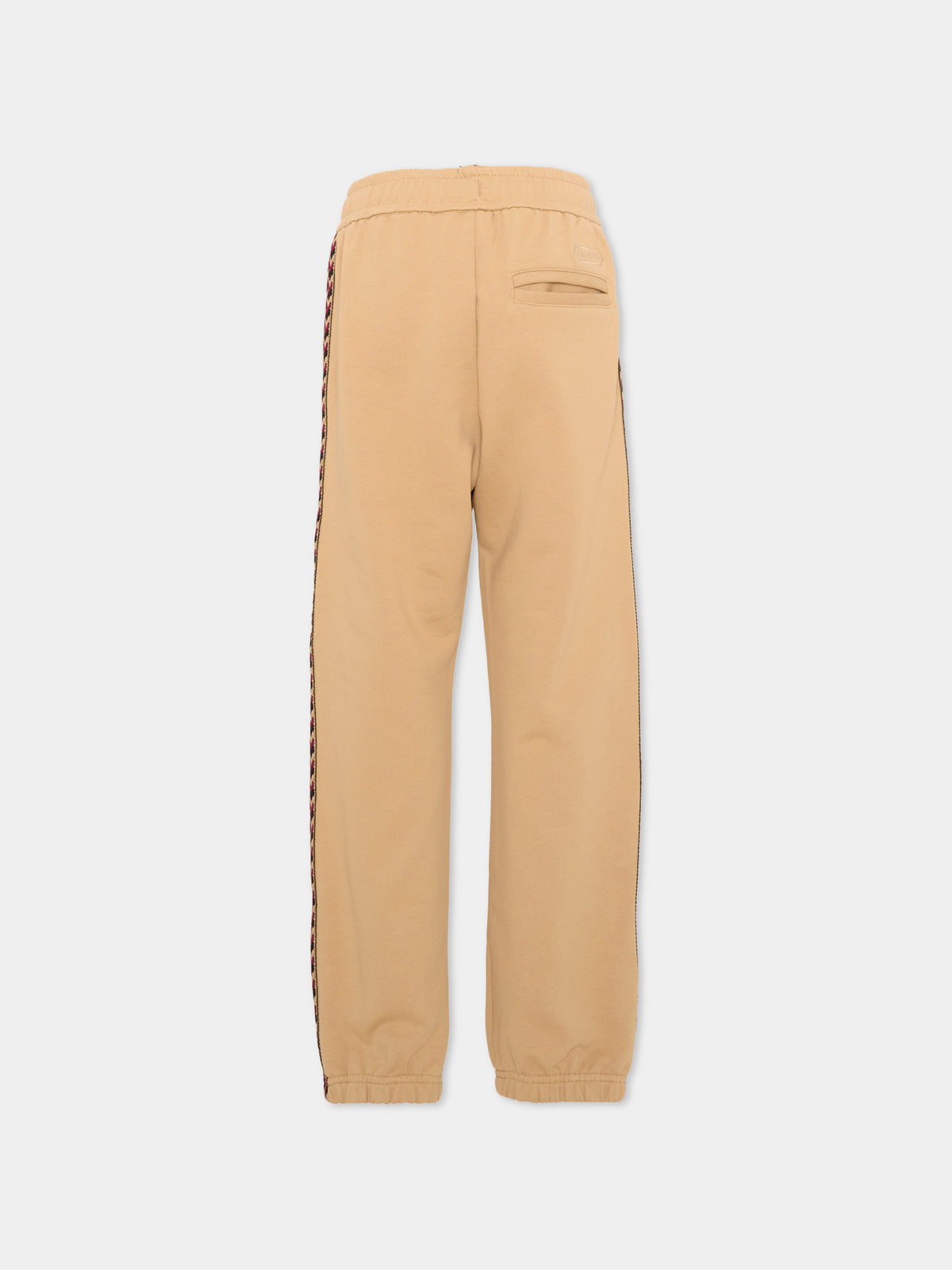 Pantaloni sportivi beige per bambino con logo,Lanvin Petite,N30425 276