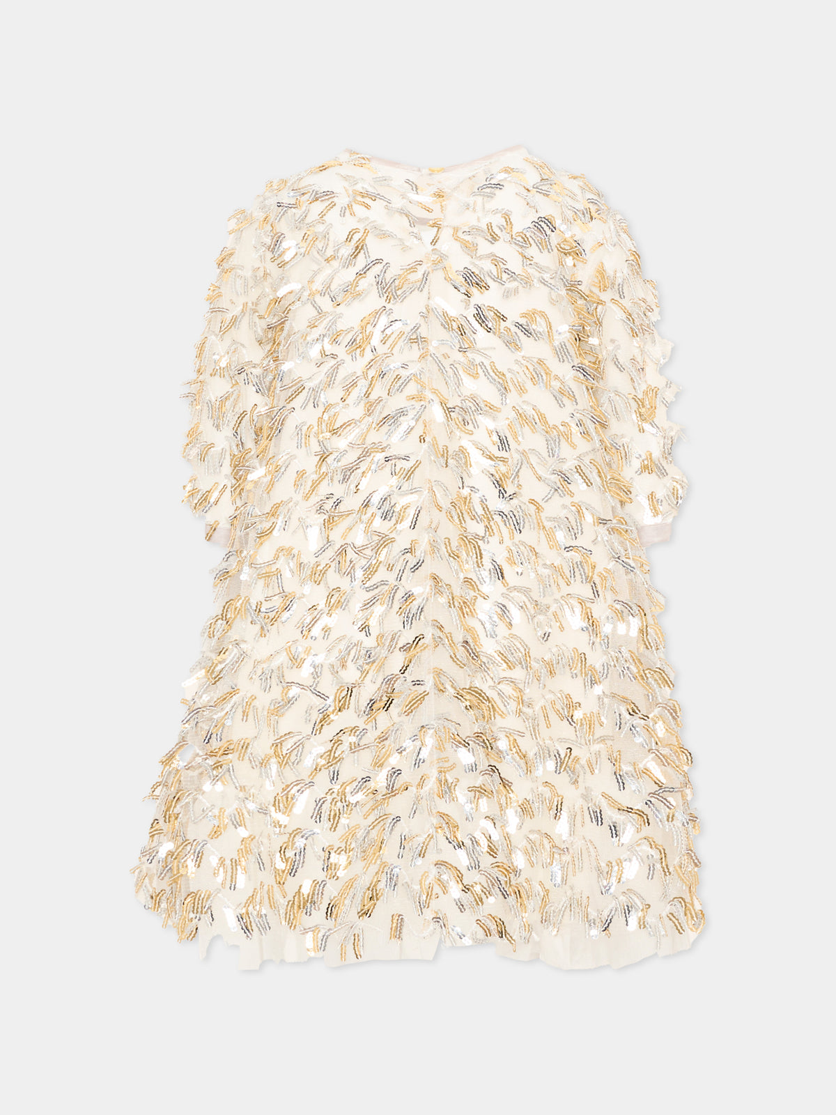 Abito oro per bambina con paillettes,Billieblush,U22354 T07