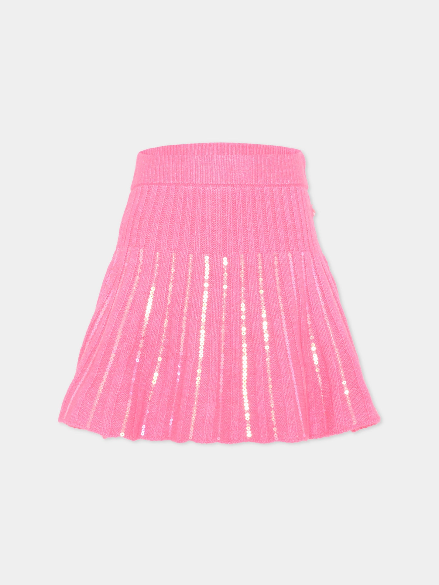 Gonna fucsia per bambina con paillettes,Billieblush,U22367 47A